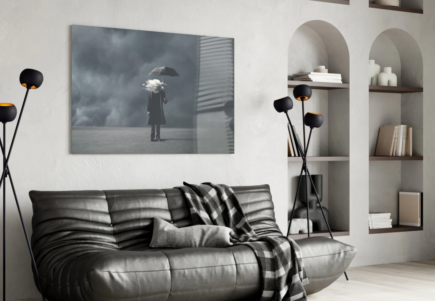 Storm in Thoughts Glass Wall Art - Image 5