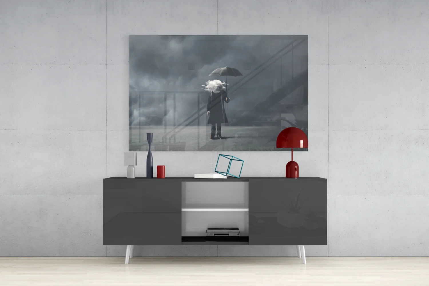 Storm in Thoughts Glass Wall Art - Image 9