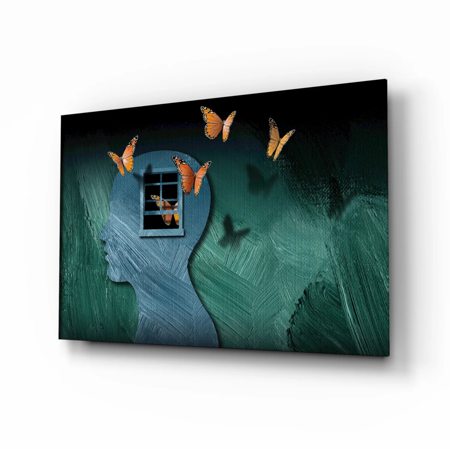 Butterfly Effect Glass Wall Art - Image 2