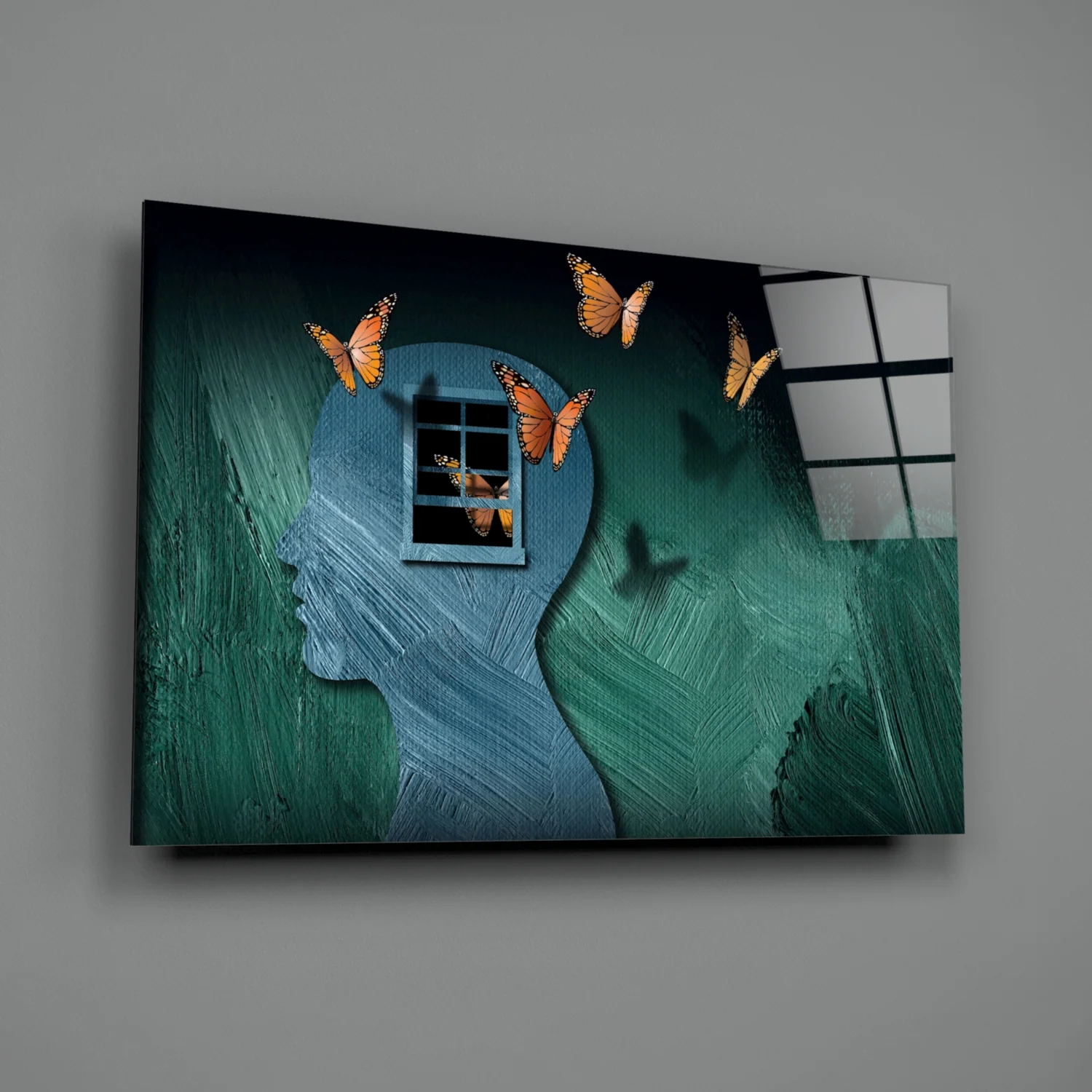 Butterfly Effect Glass Wall Art - Image 3