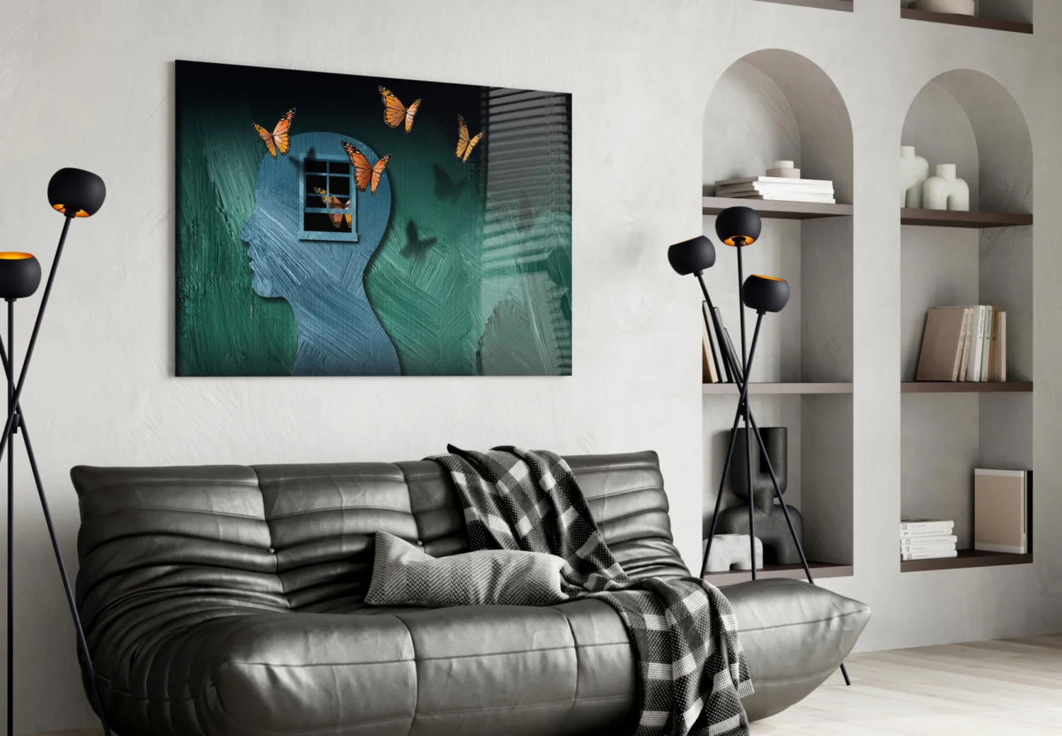 Butterfly Effect Glass Wall Art - Image 5