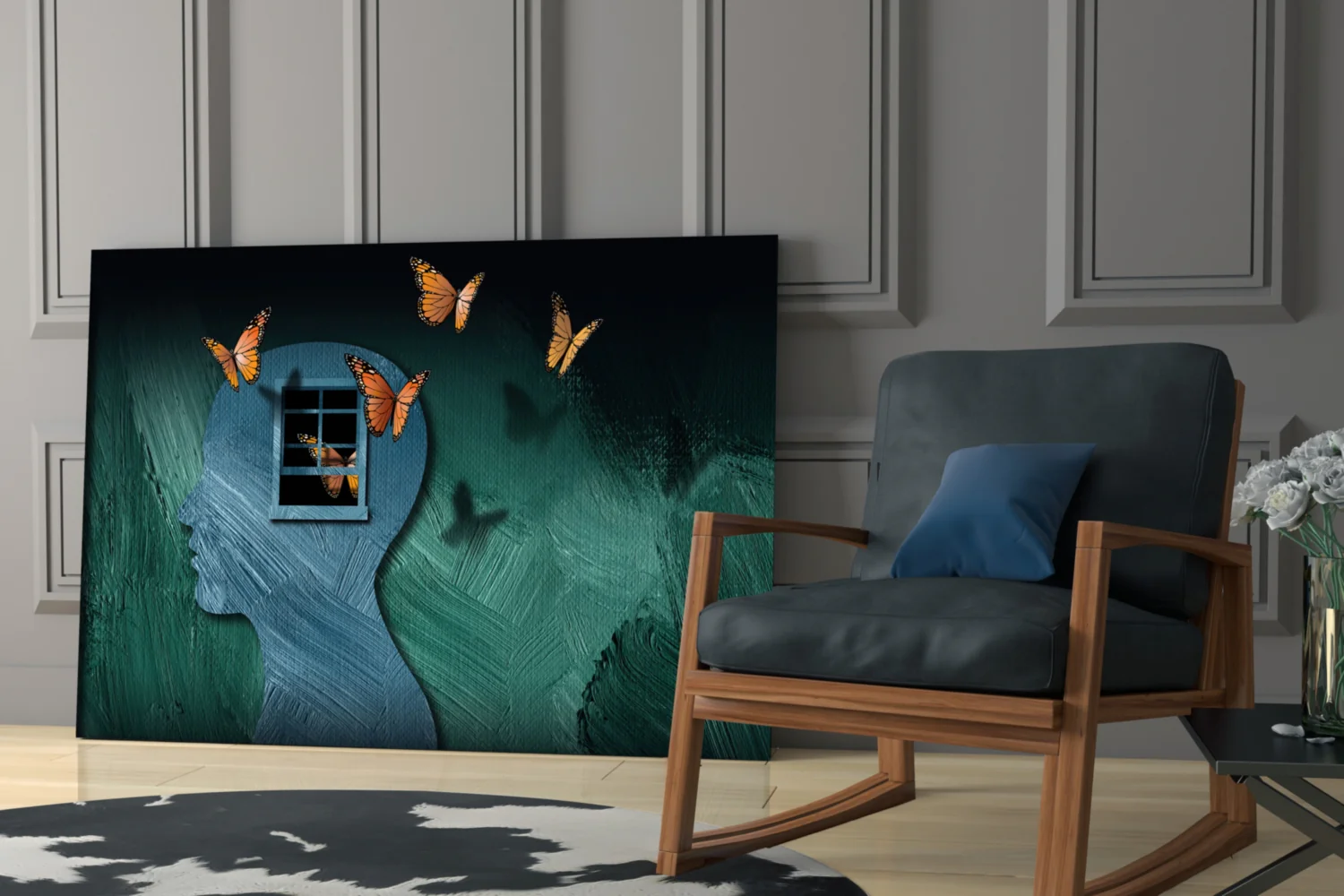 Butterfly Effect Glass Wall Art - Image 7