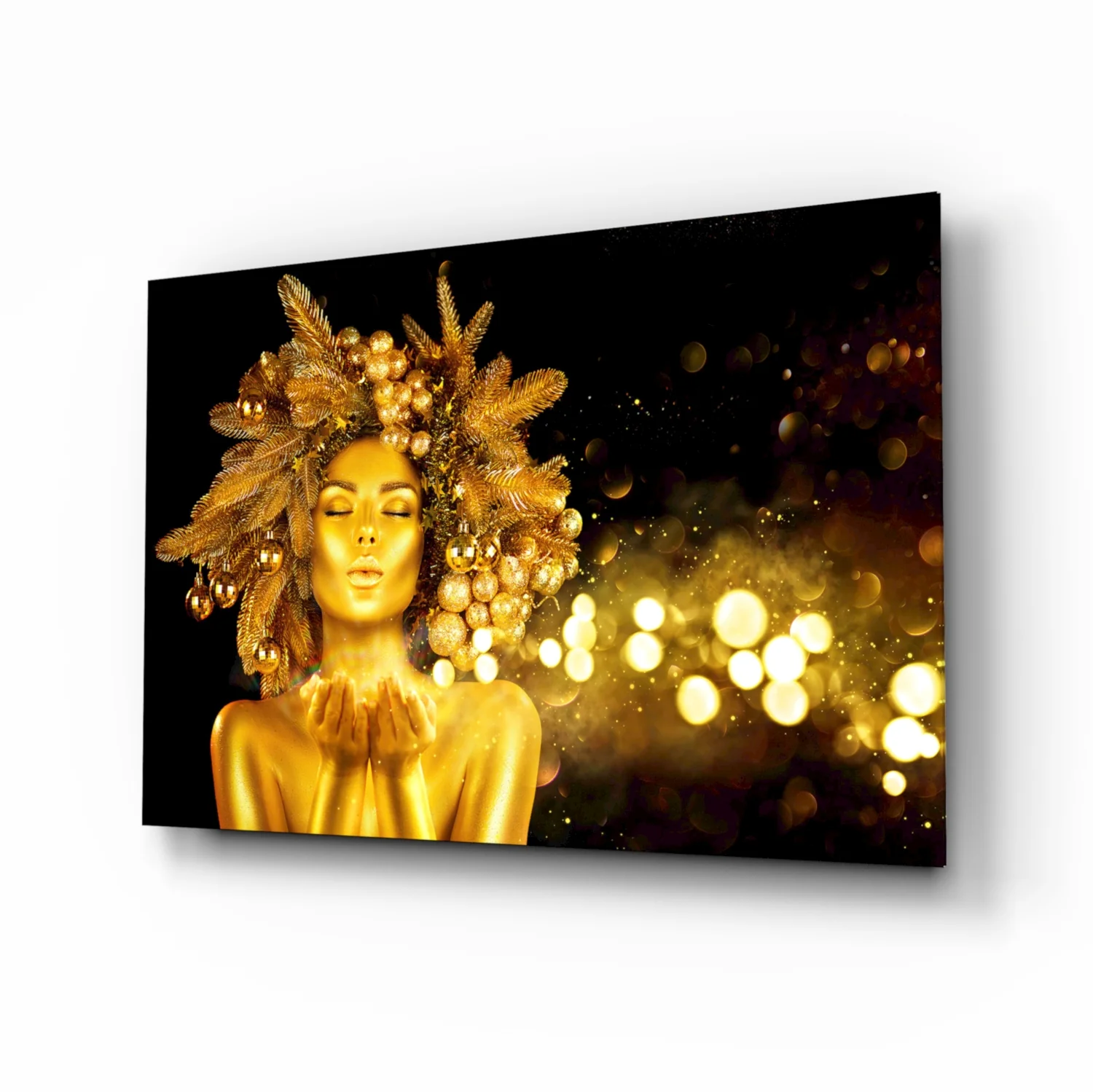 Gold Woman Glass Wall Art - Image 2