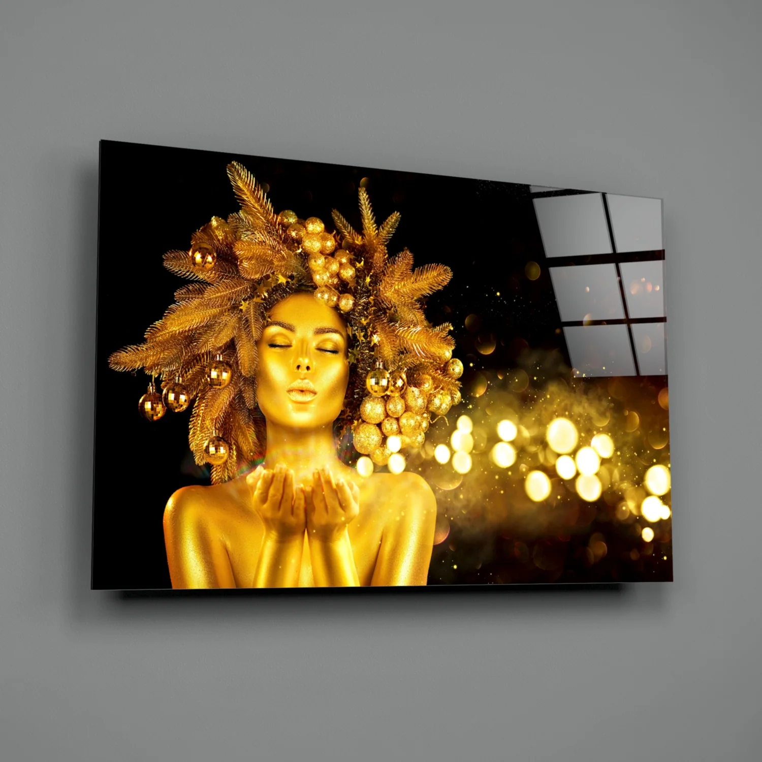 Gold Woman Glass Wall Art - Image 3