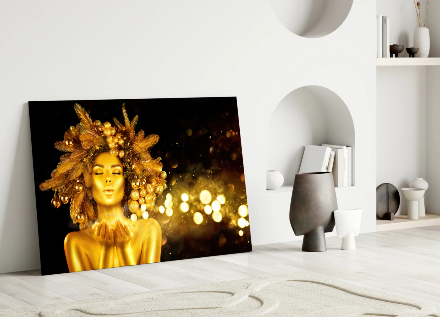 Gold Woman Glass Wall Art - Image 4