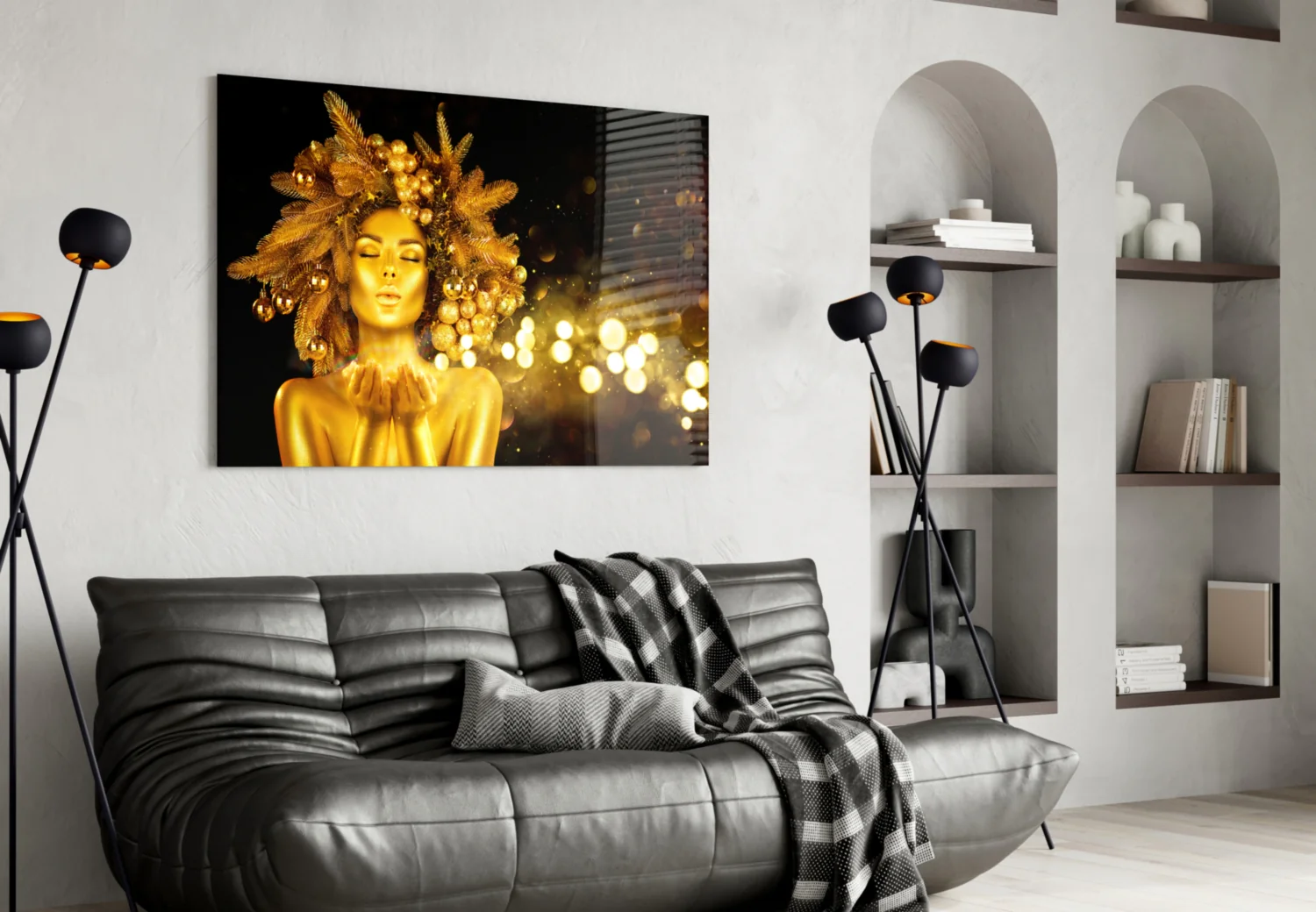 Gold Woman Glass Wall Art - Image 5
