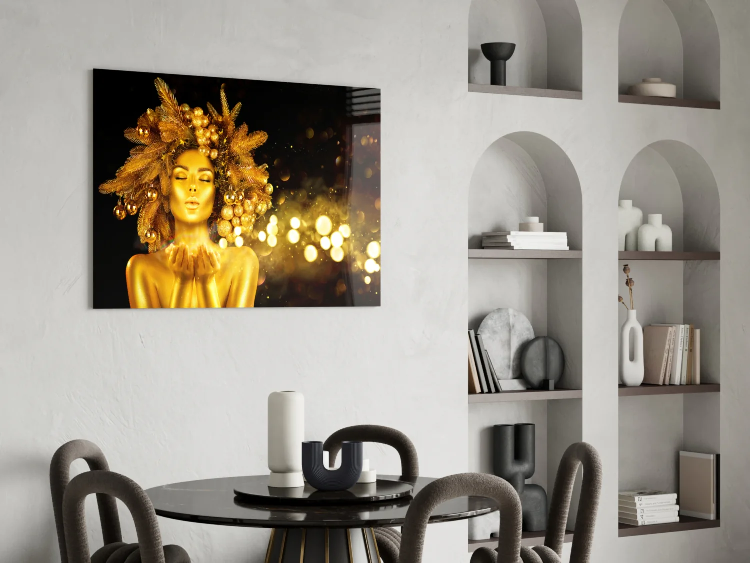 Gold Woman Glass Wall Art - Image 6