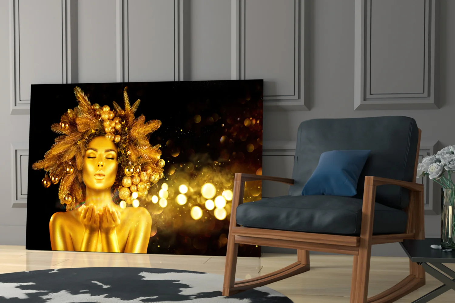 Gold Woman Glass Wall Art - Image 7
