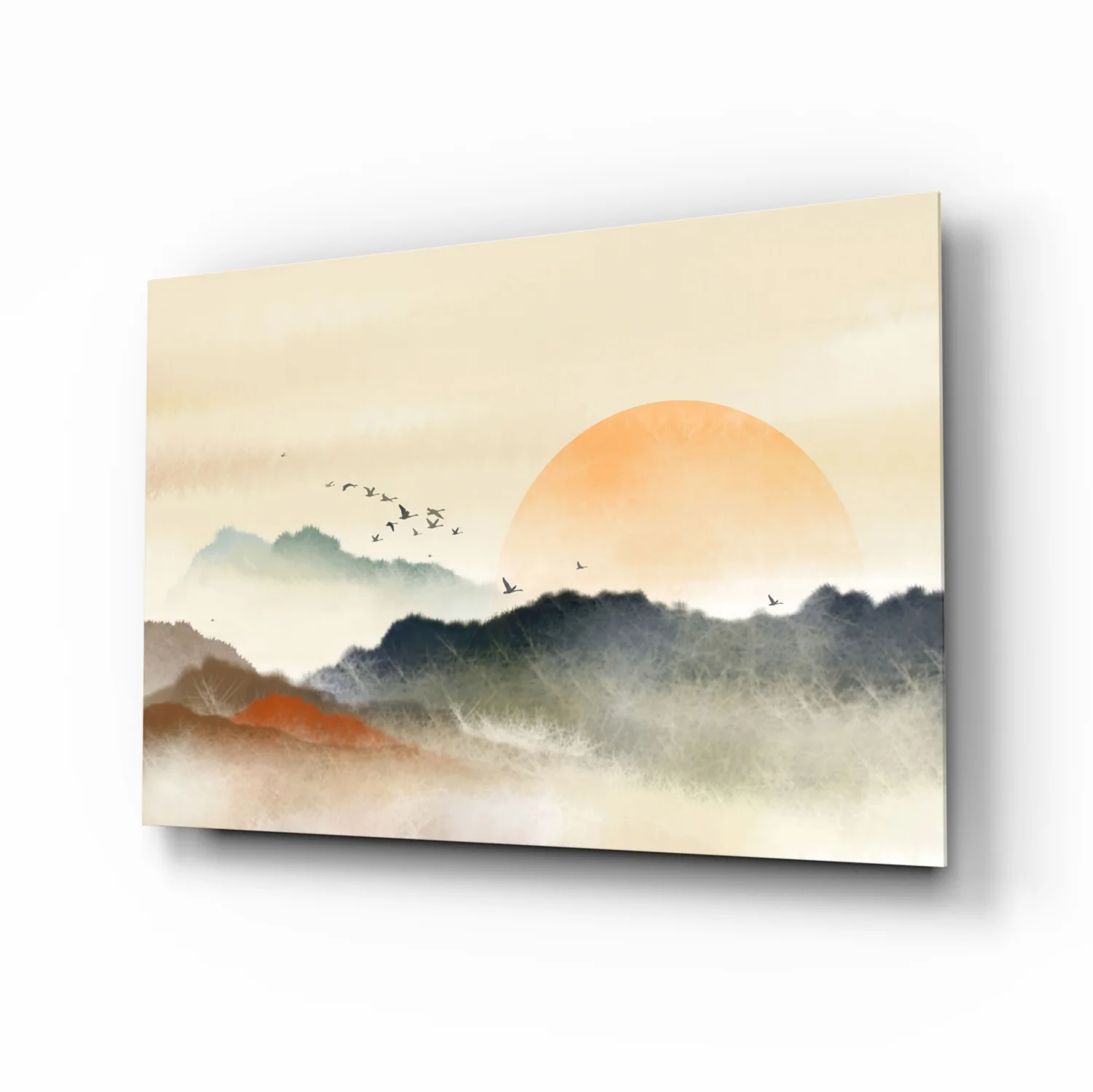Abstract Landscape Glass Wall Art - Image 2