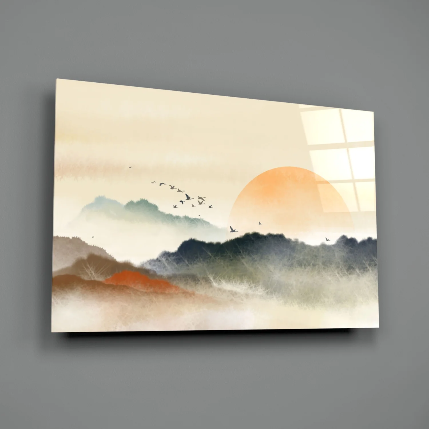 Abstract Landscape Glass Wall Art - Image 3