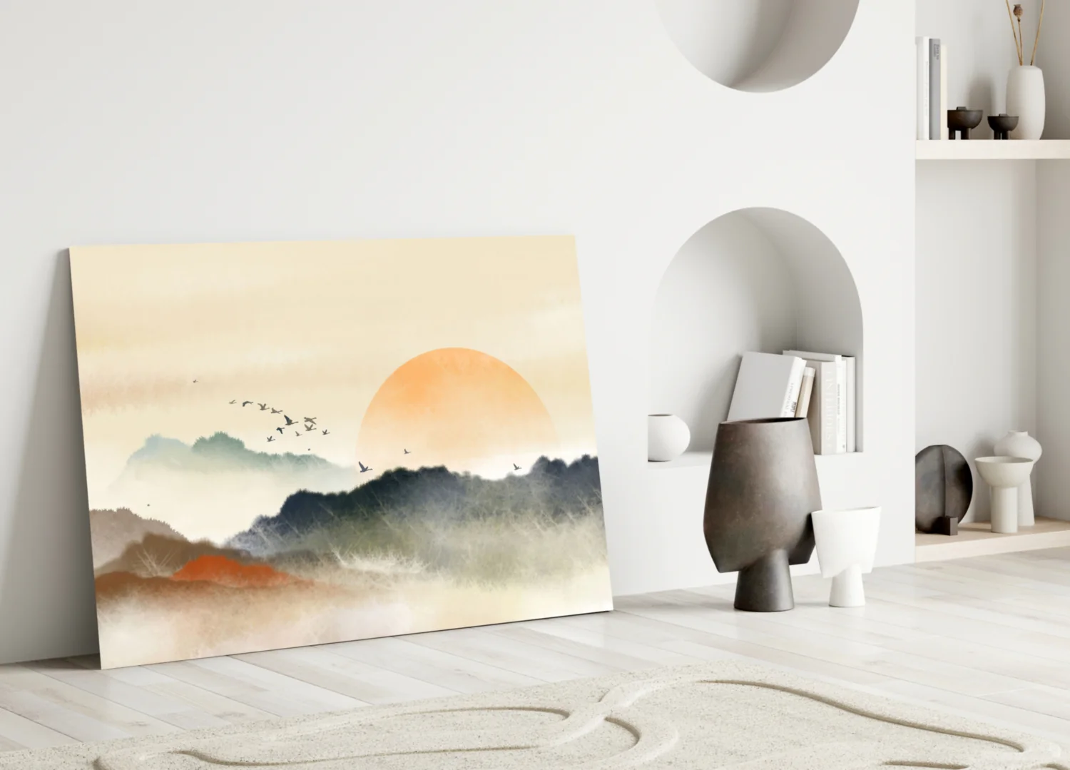 Abstract Landscape Glass Wall Art - Image 4