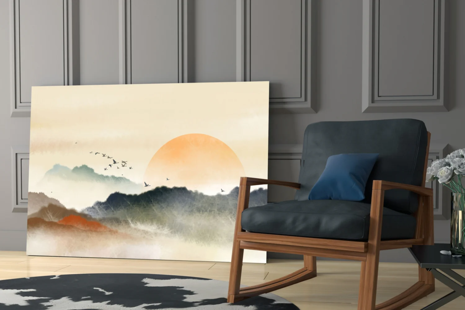Abstract Landscape Glass Wall Art - Image 7