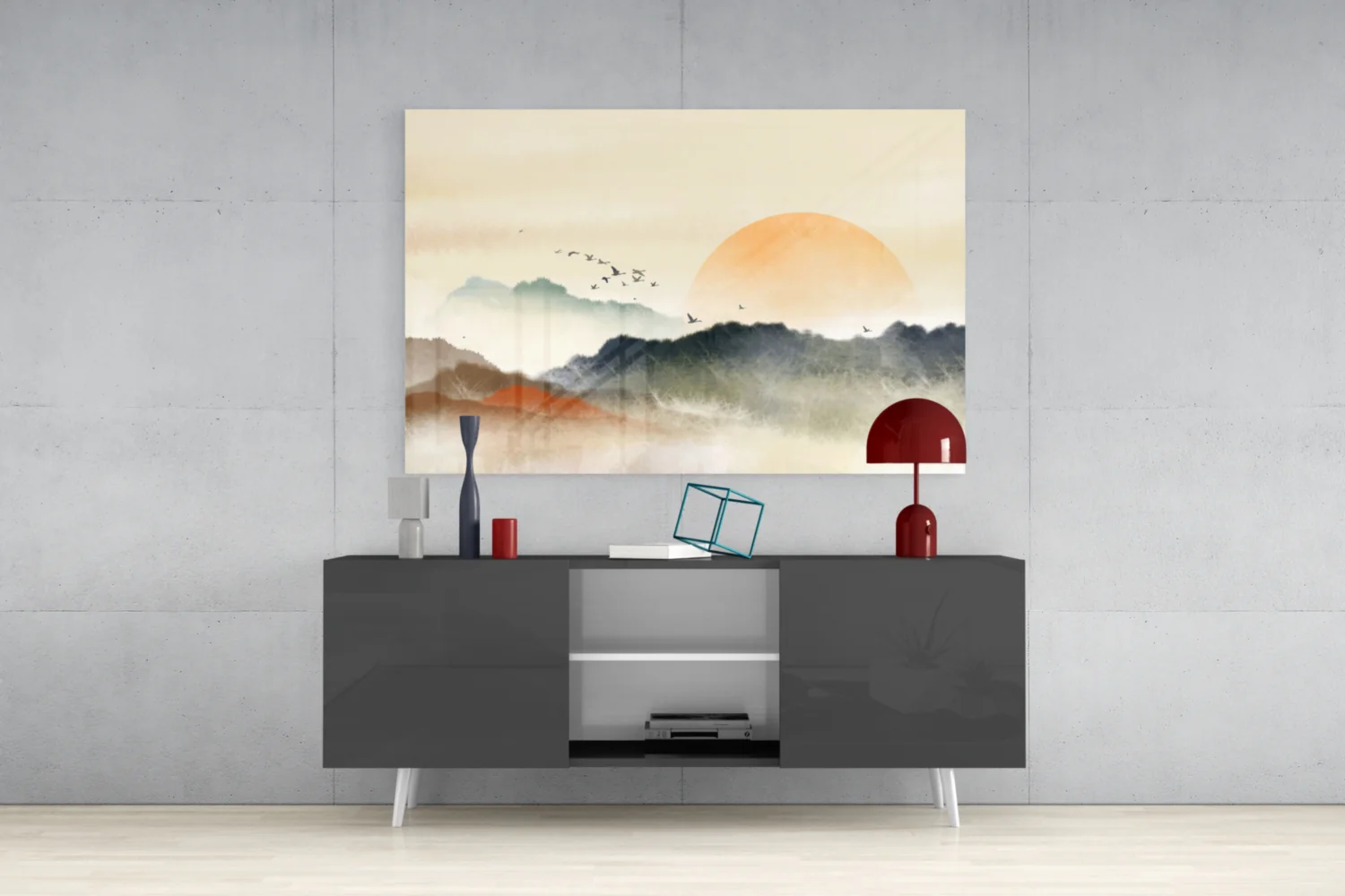 Abstract Landscape Glass Wall Art - Image 9