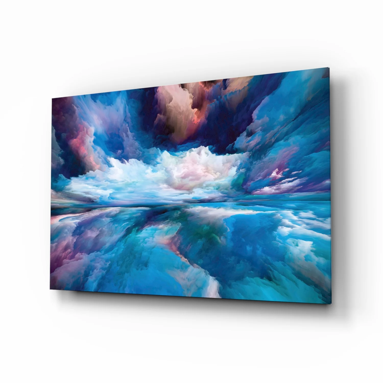 Blue Explosion Glass Wall Art - Image 2