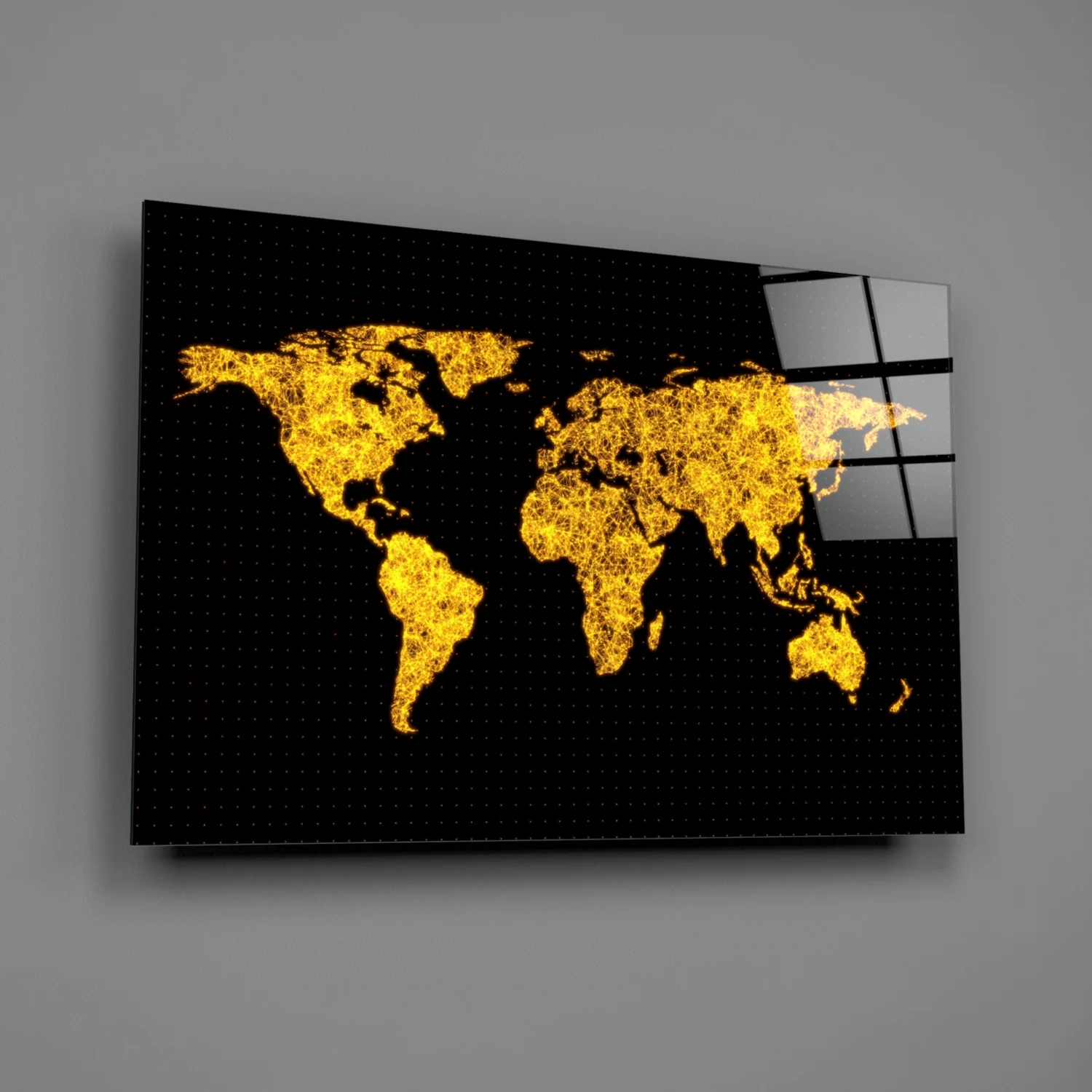 World Map Glass Wall Art - Image 3