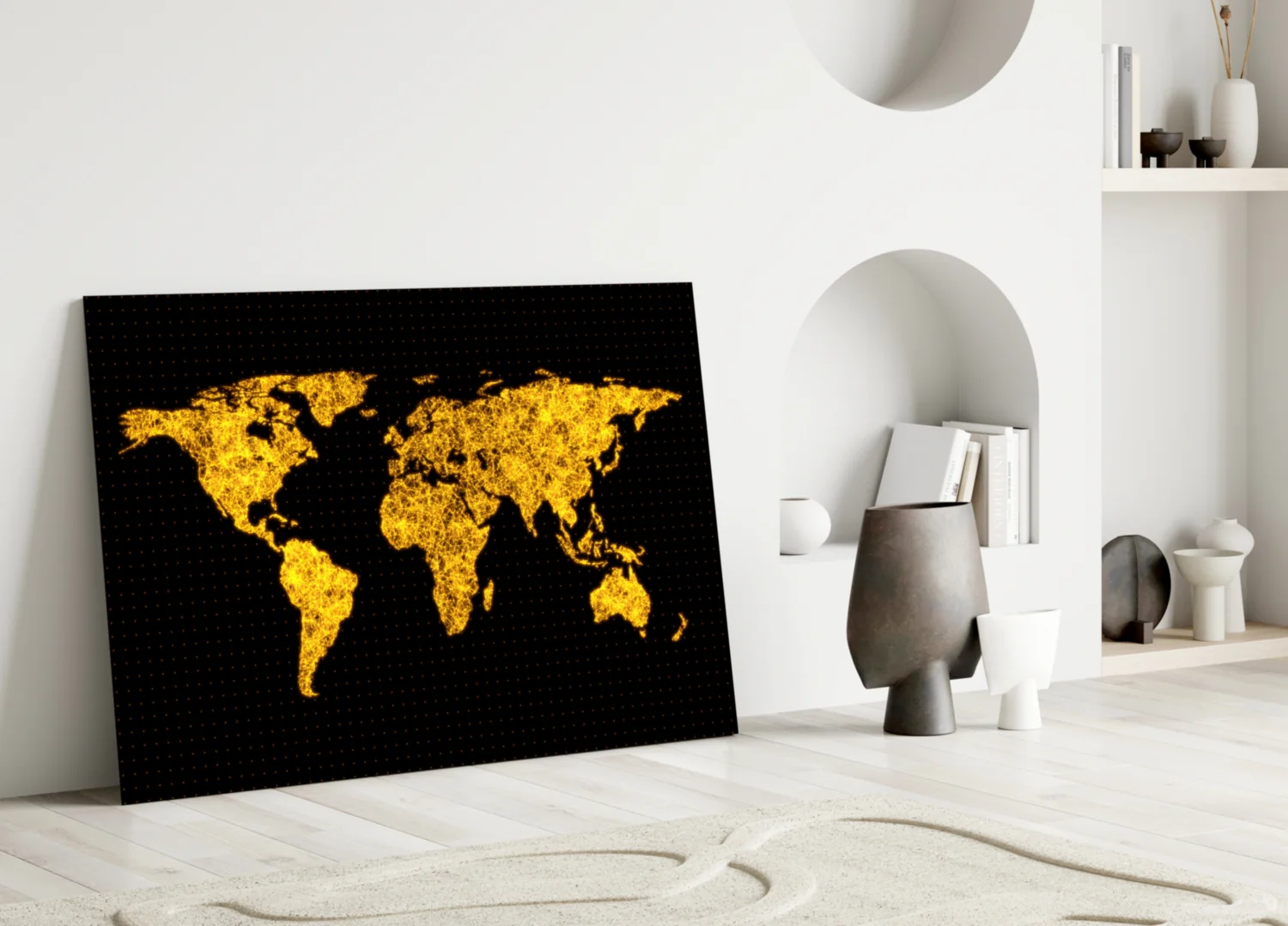 World Map Glass Wall Art - Image 4