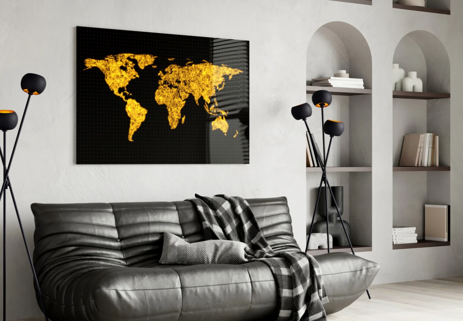 World Map Glass Wall Art - Image 5