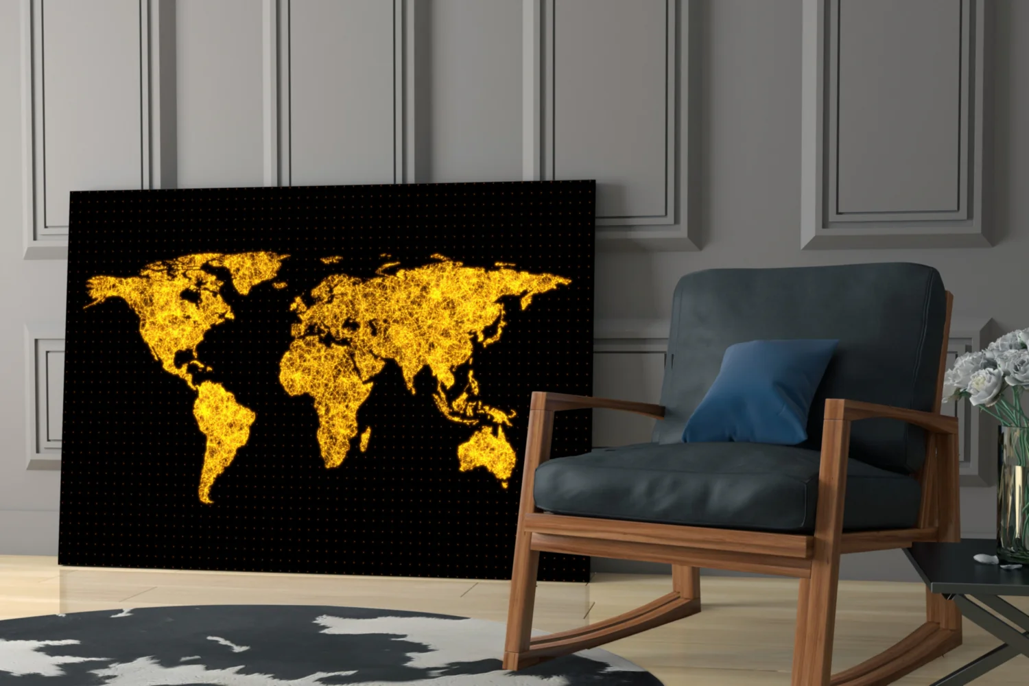 World Map Glass Wall Art - Image 7