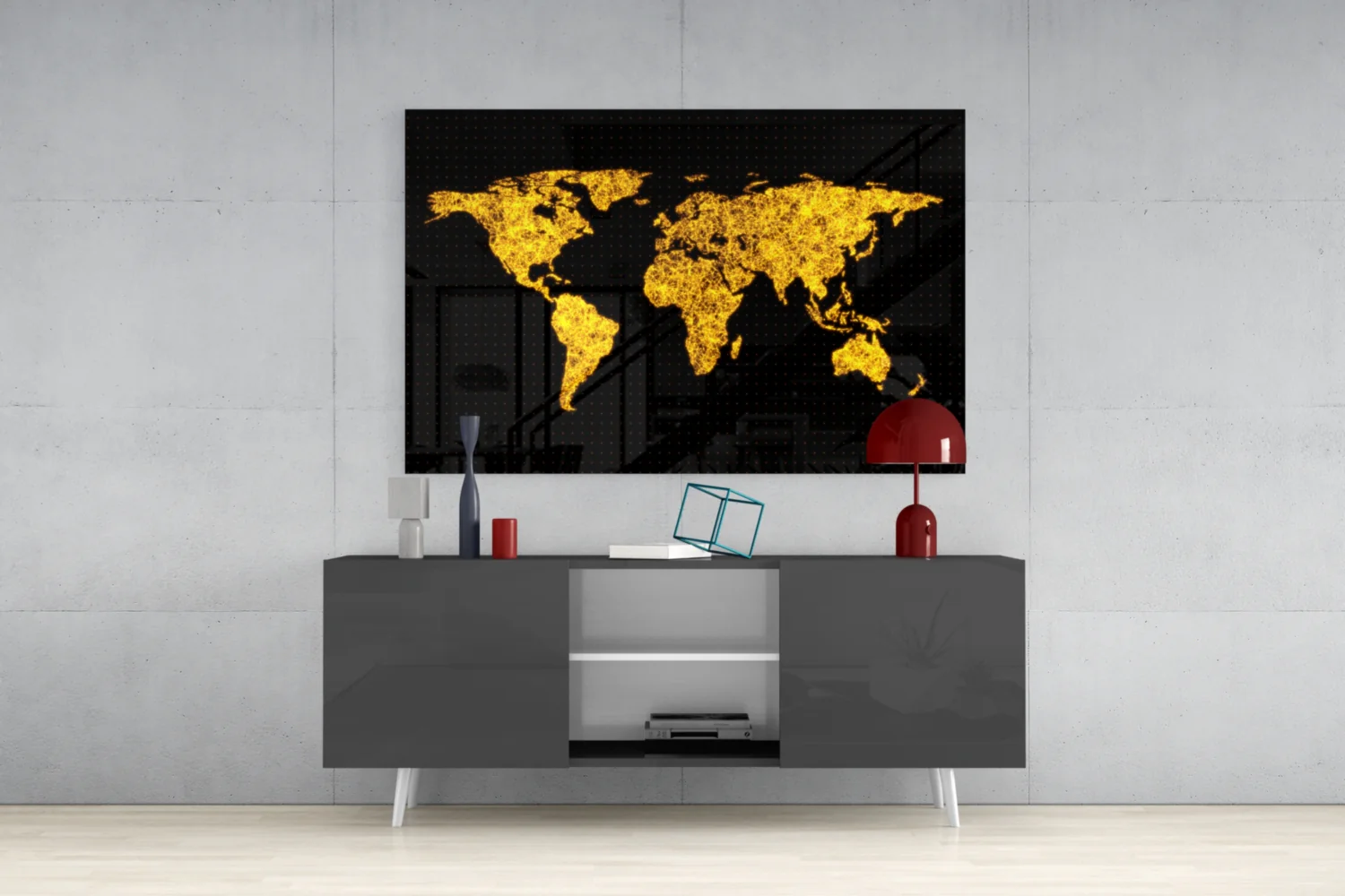 World Map Glass Wall Art - Image 9