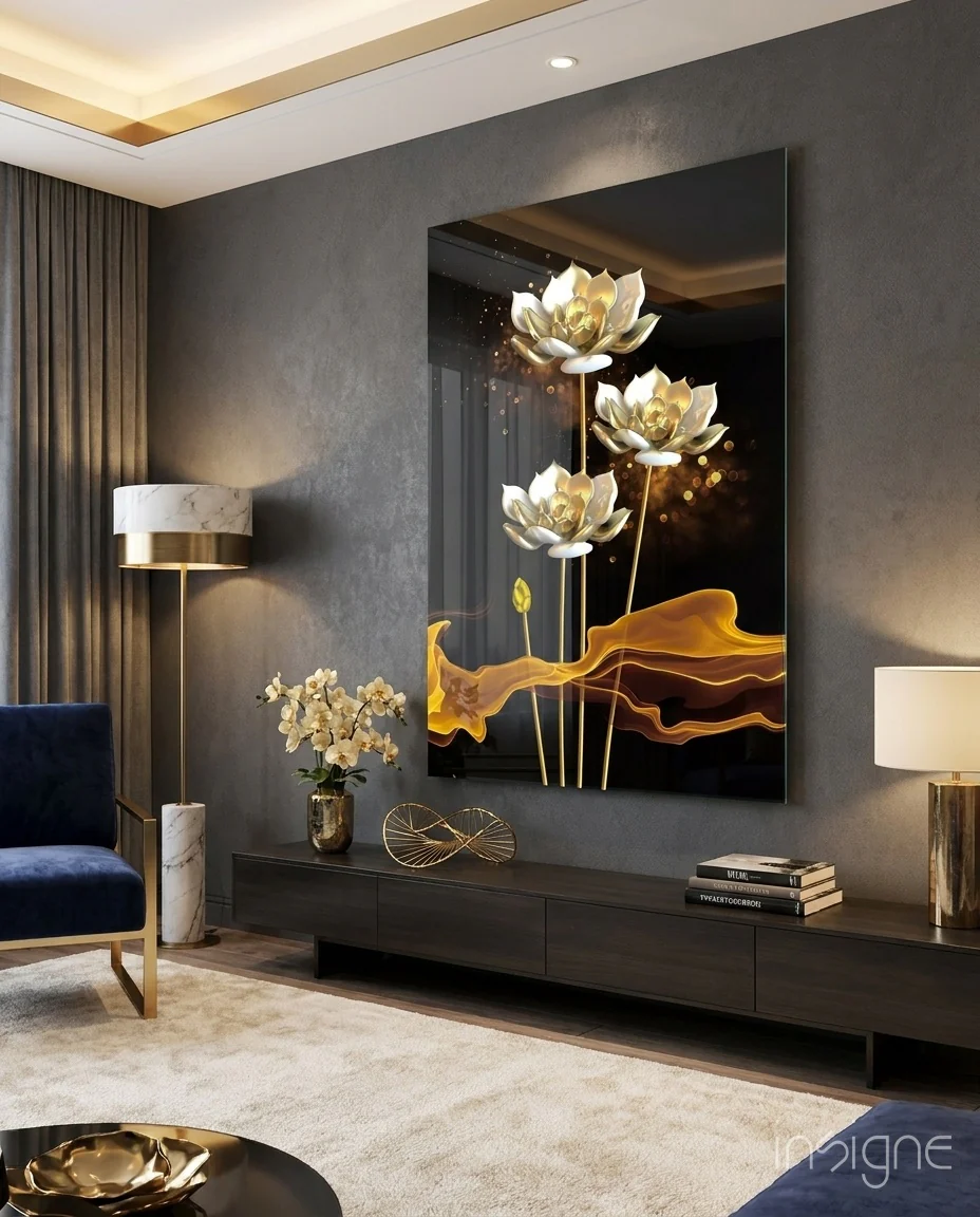 Flowers Glass Wall Art