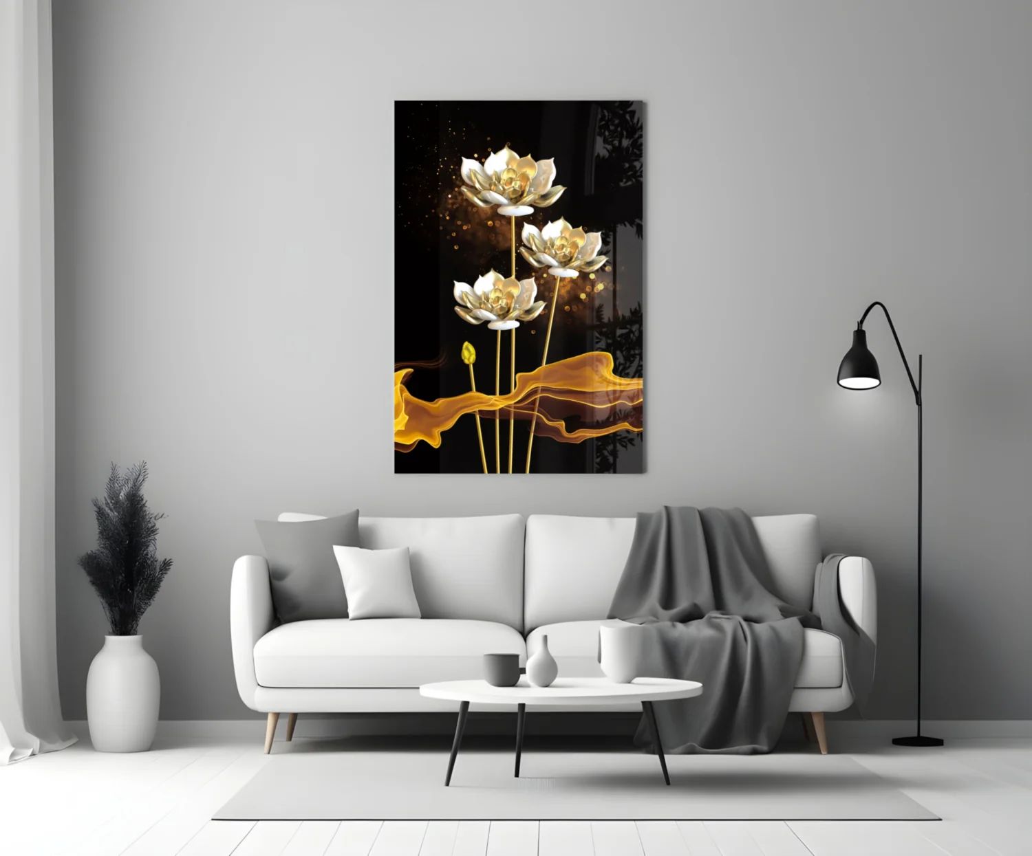 Flowers Glass Wall Art - Image 4
