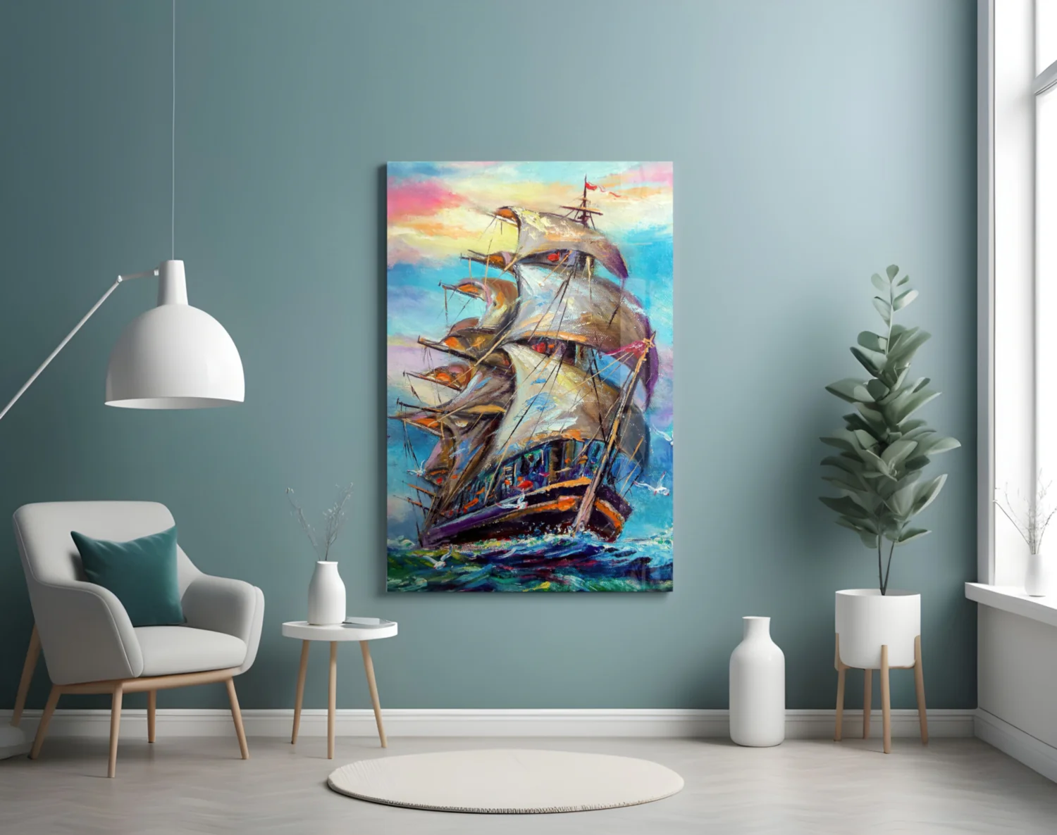 Sailboat Glass Wall Art - Image 5