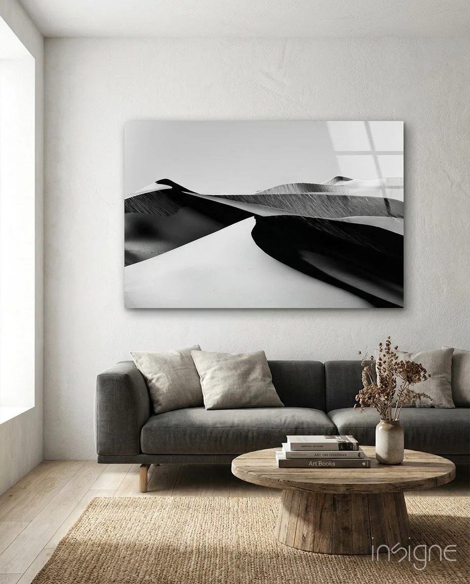 Black Landscape Glass Wall Art