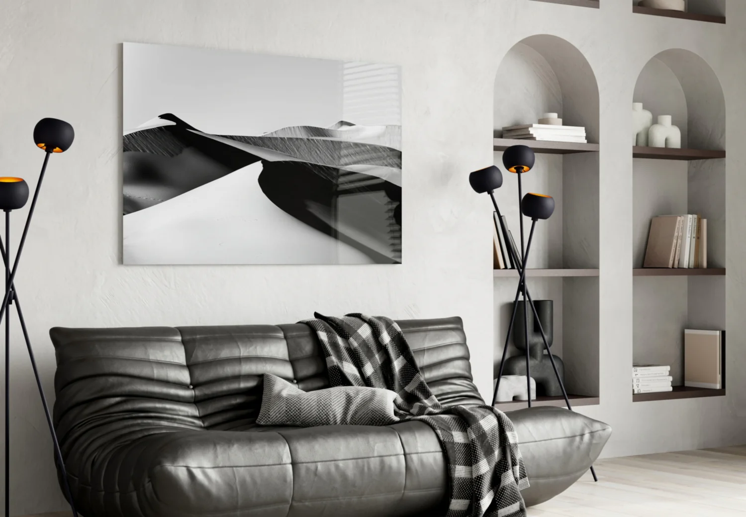 Black Landscape Glass Wall Art - Image 5