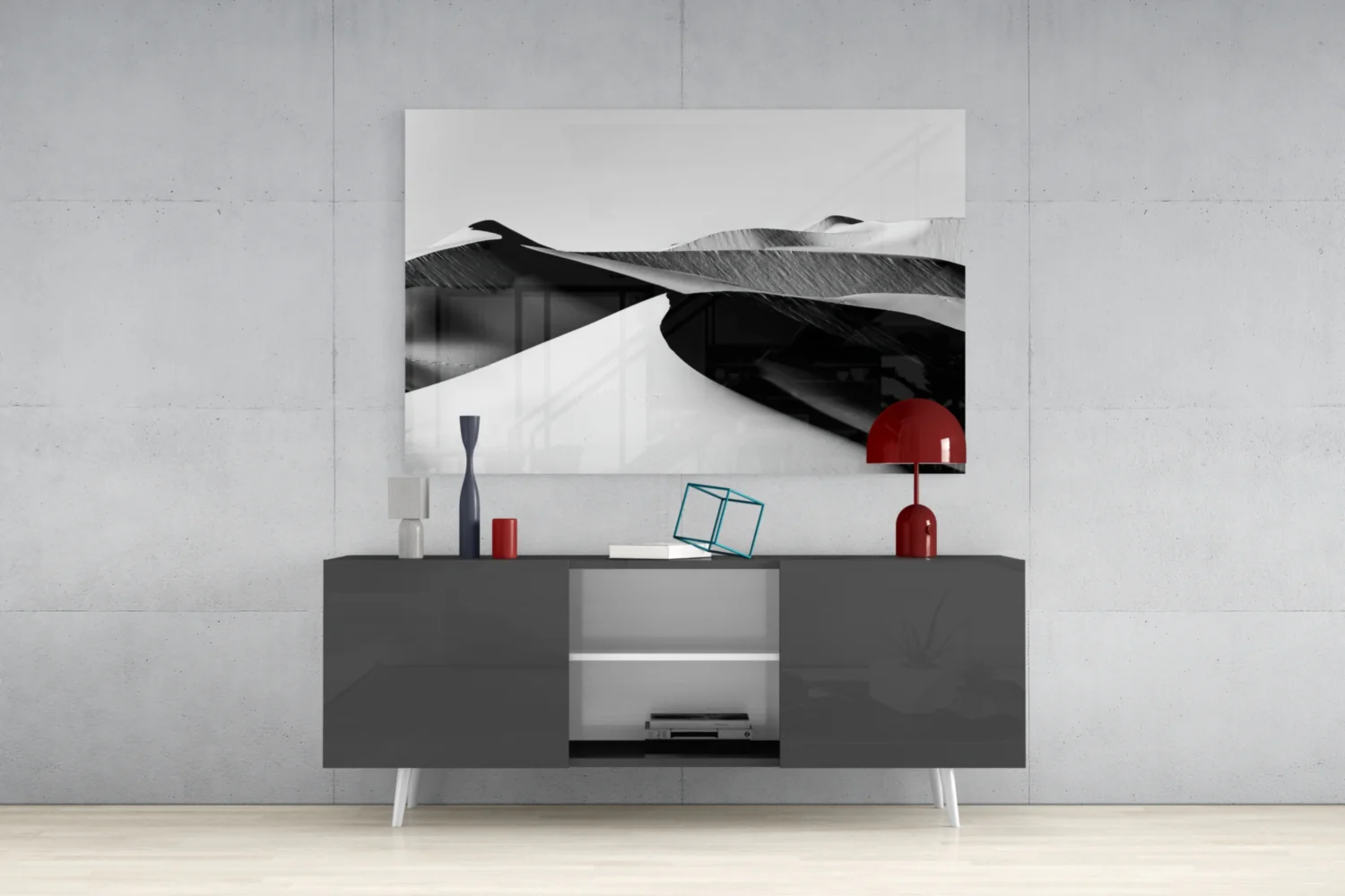 Black Landscape Glass Wall Art - Image 9