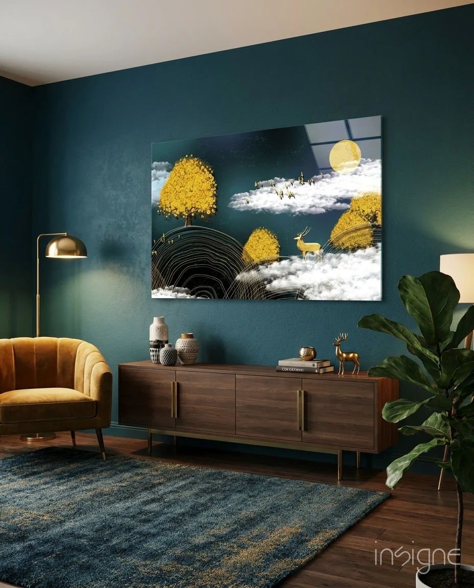 Abstraction Glass Wall Art