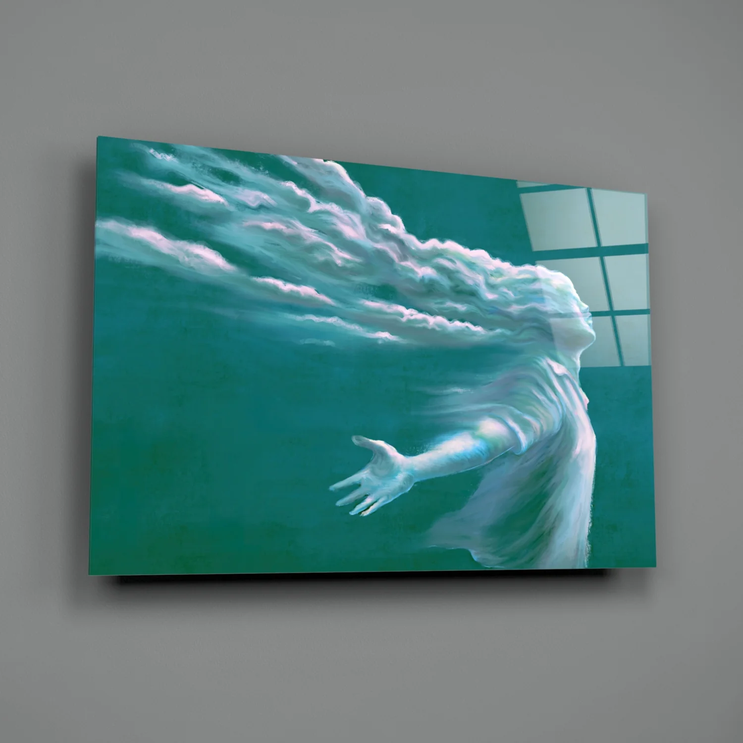 Storm in Thoughts Glass Wall Art - Image 3