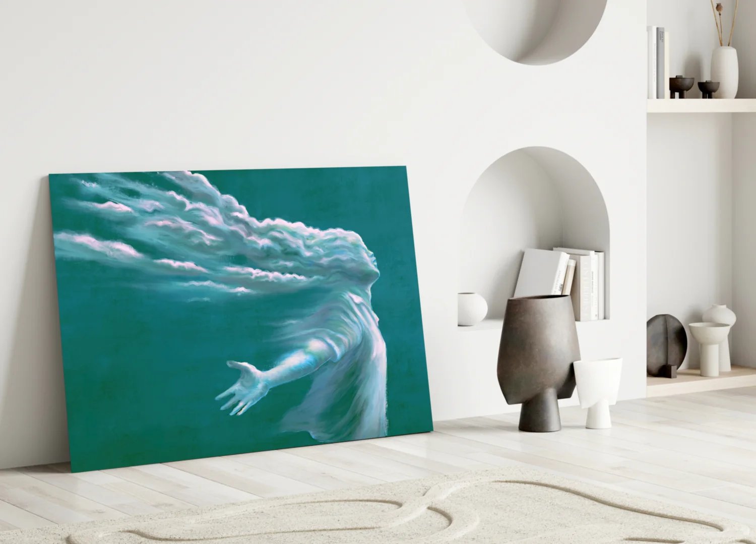 Storm in Thoughts Glass Wall Art - Image 4