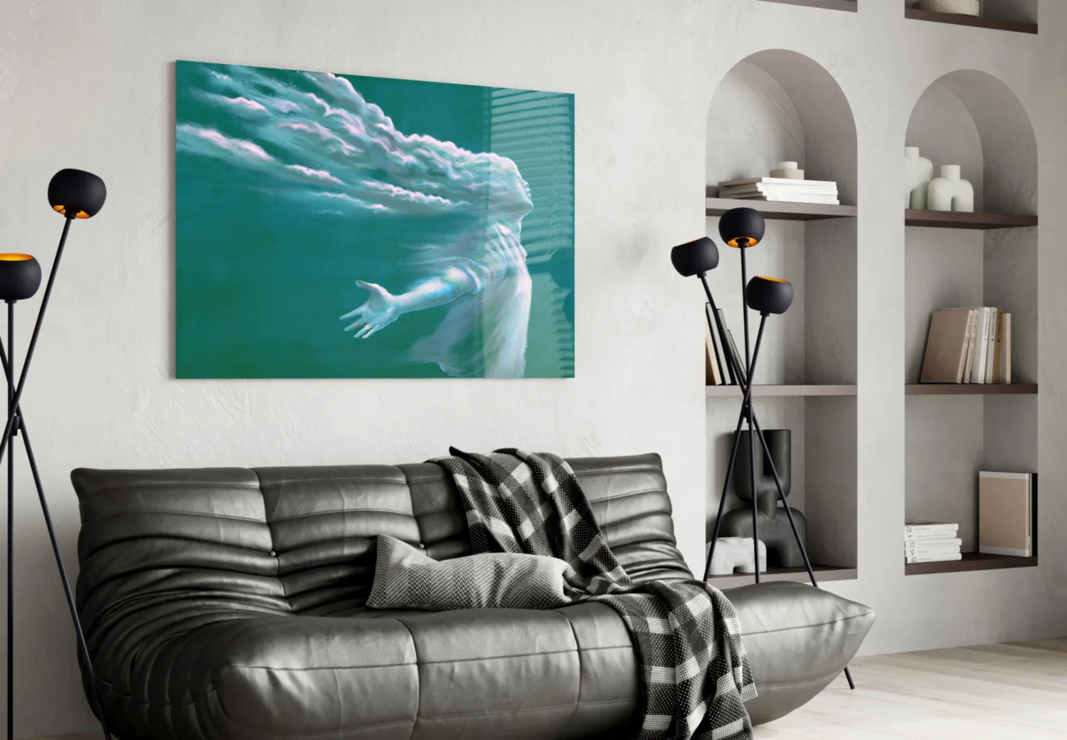 Storm in Thoughts Glass Wall Art - Image 5