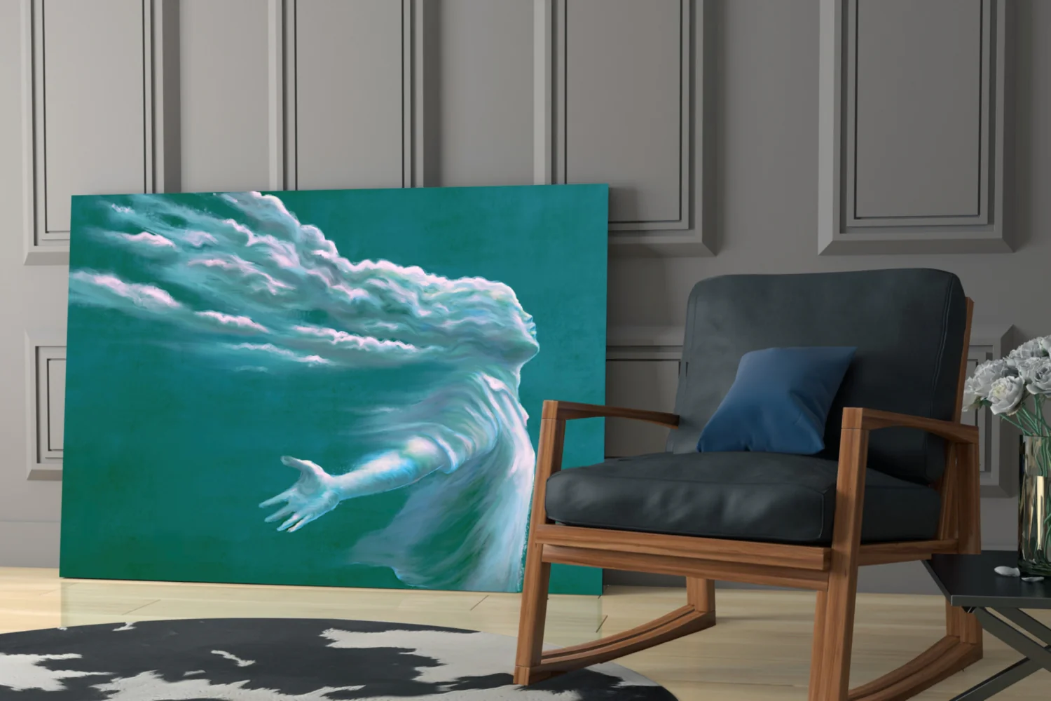 Storm in Thoughts Glass Wall Art - Image 7