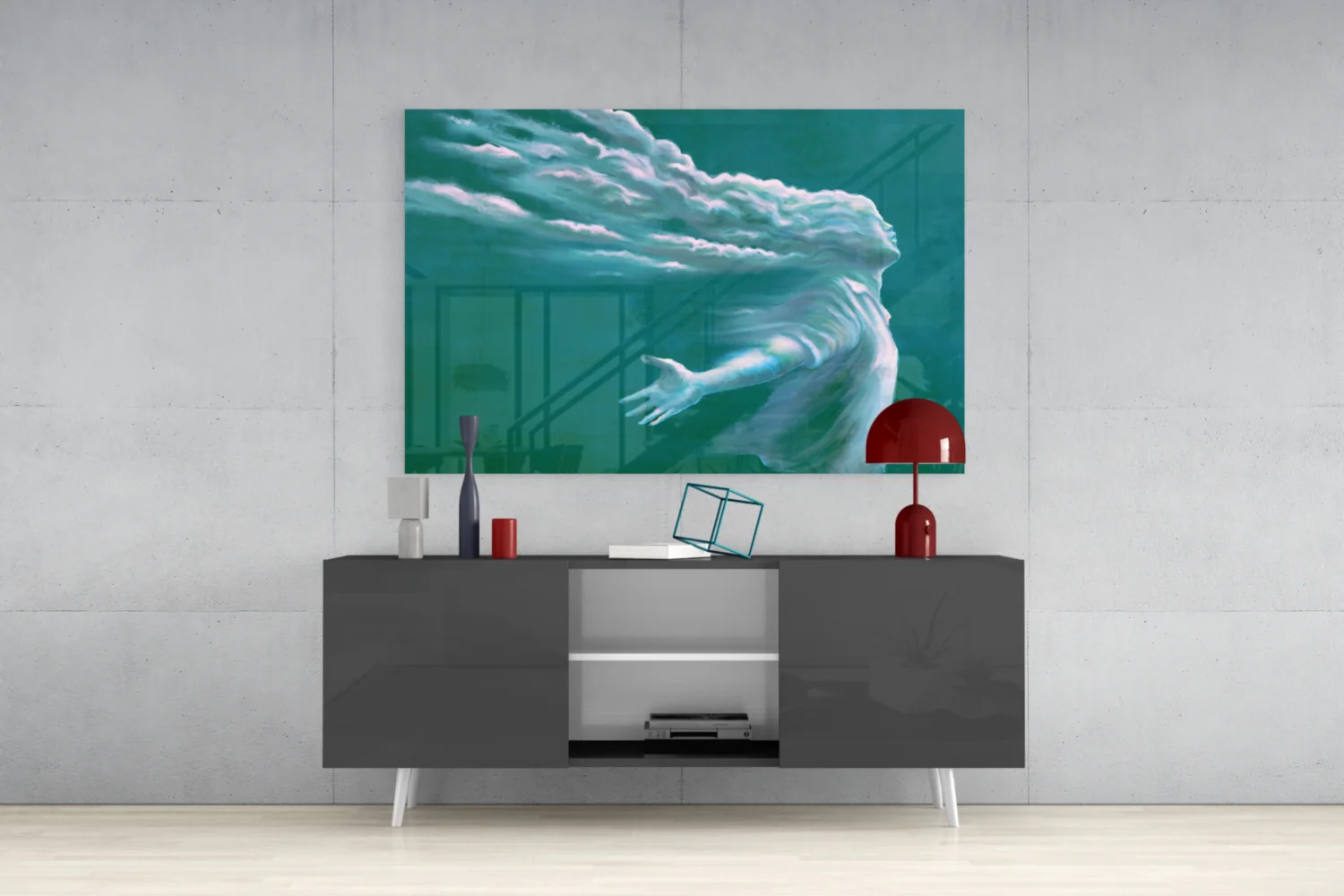 Storm in Thoughts Glass Wall Art - Image 9