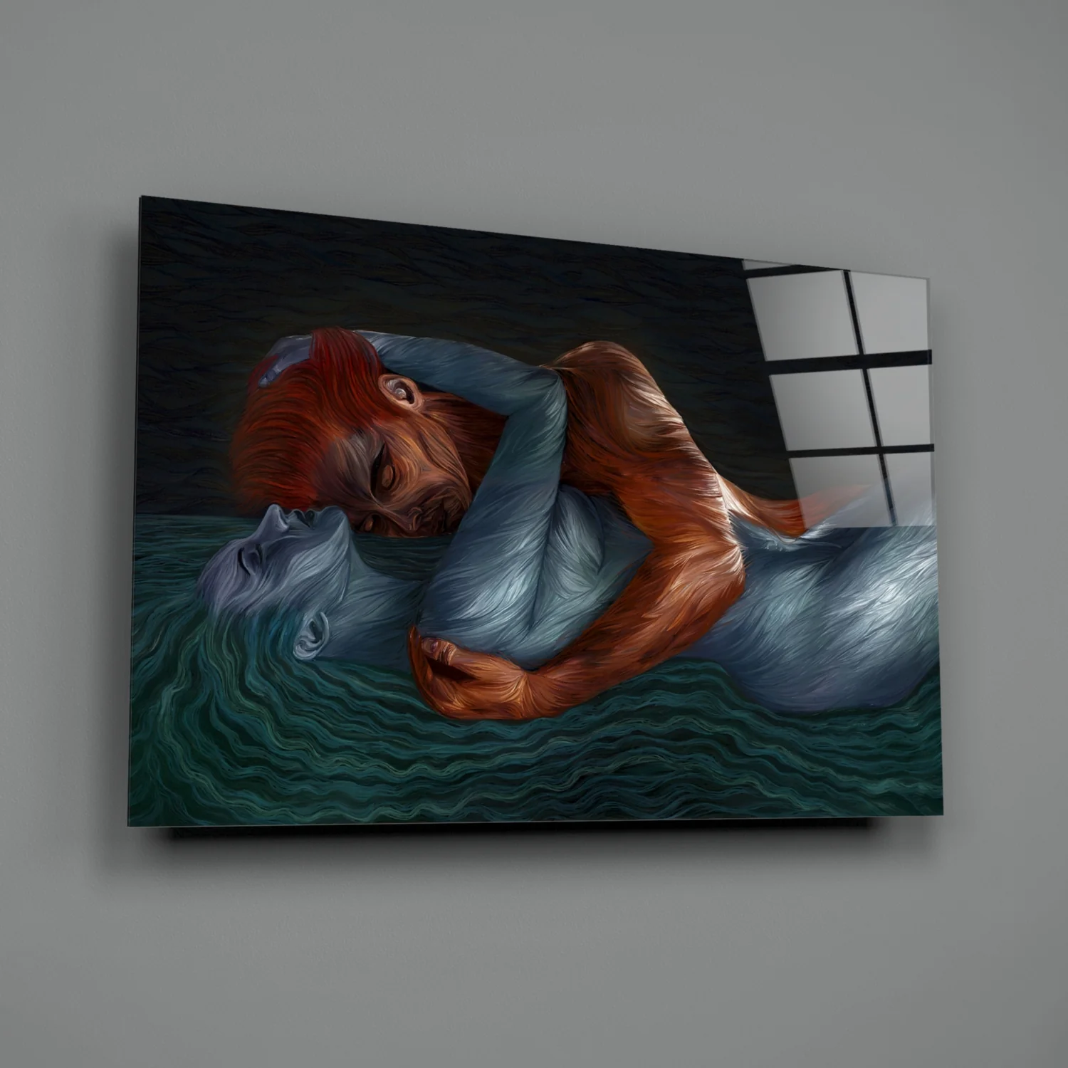 Water And Fire Glass Wall Art - Image 3