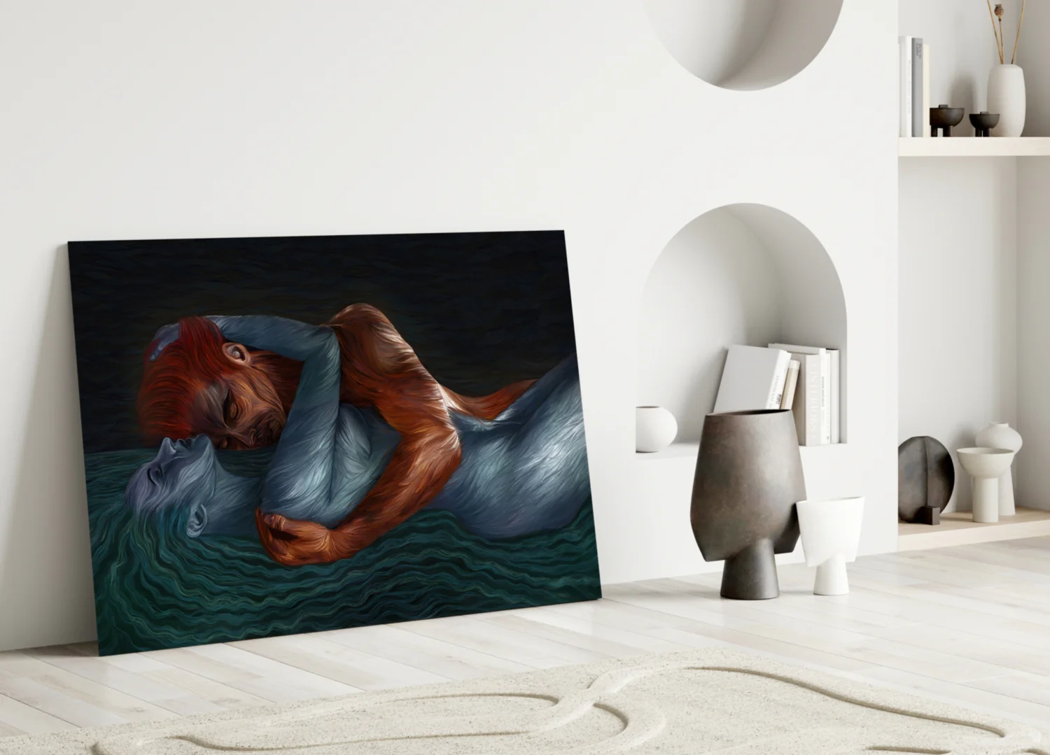 Water And Fire Glass Wall Art - Image 4