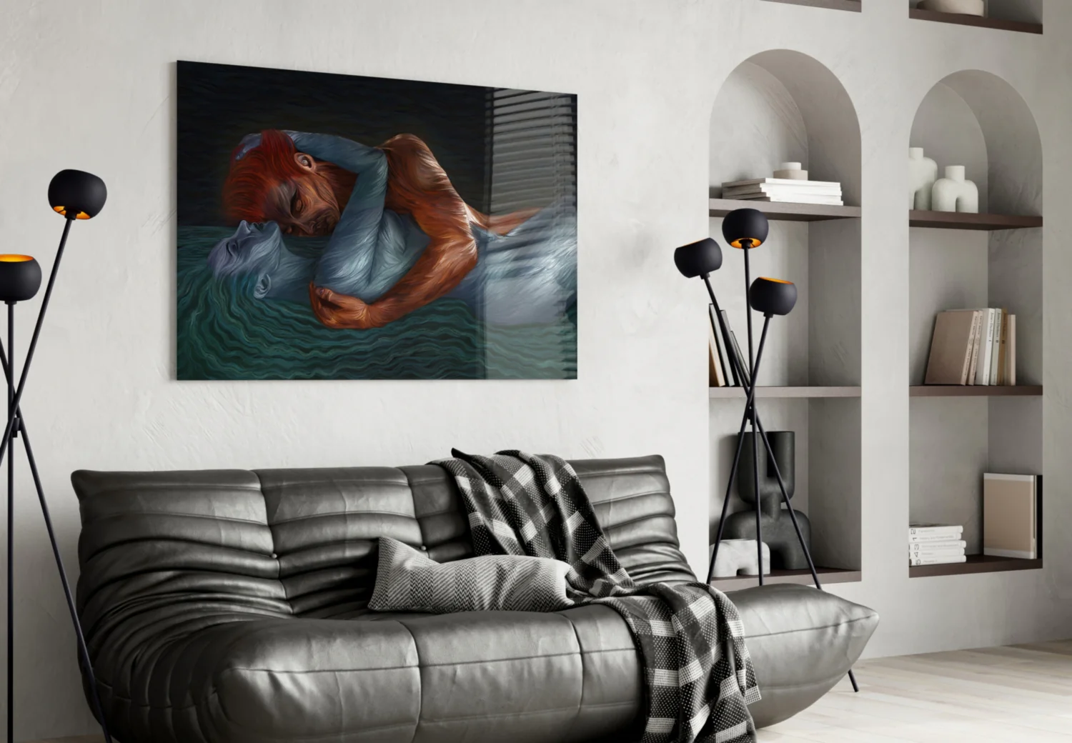 Water And Fire Glass Wall Art - Image 5
