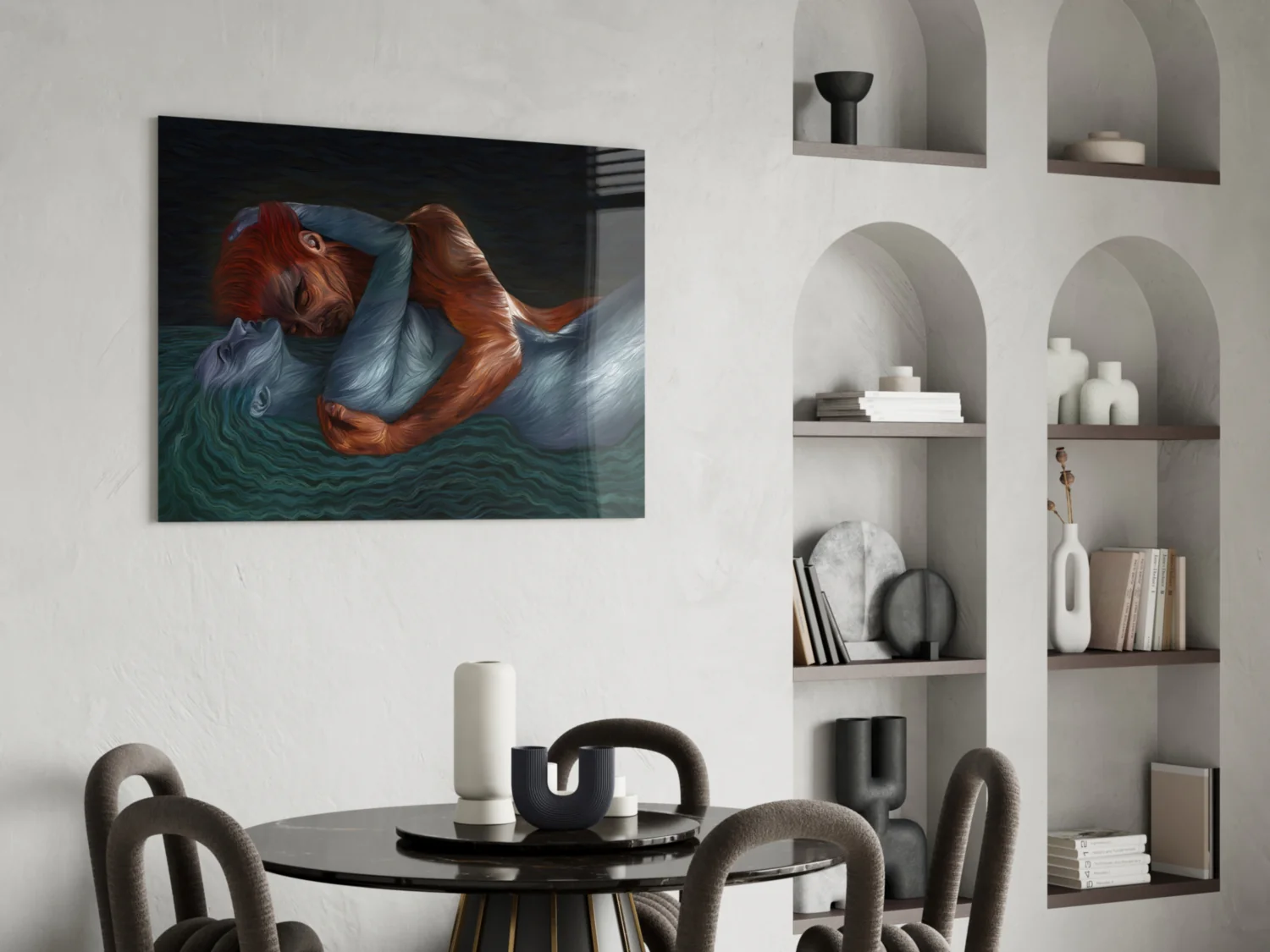 Water And Fire Glass Wall Art - Image 6