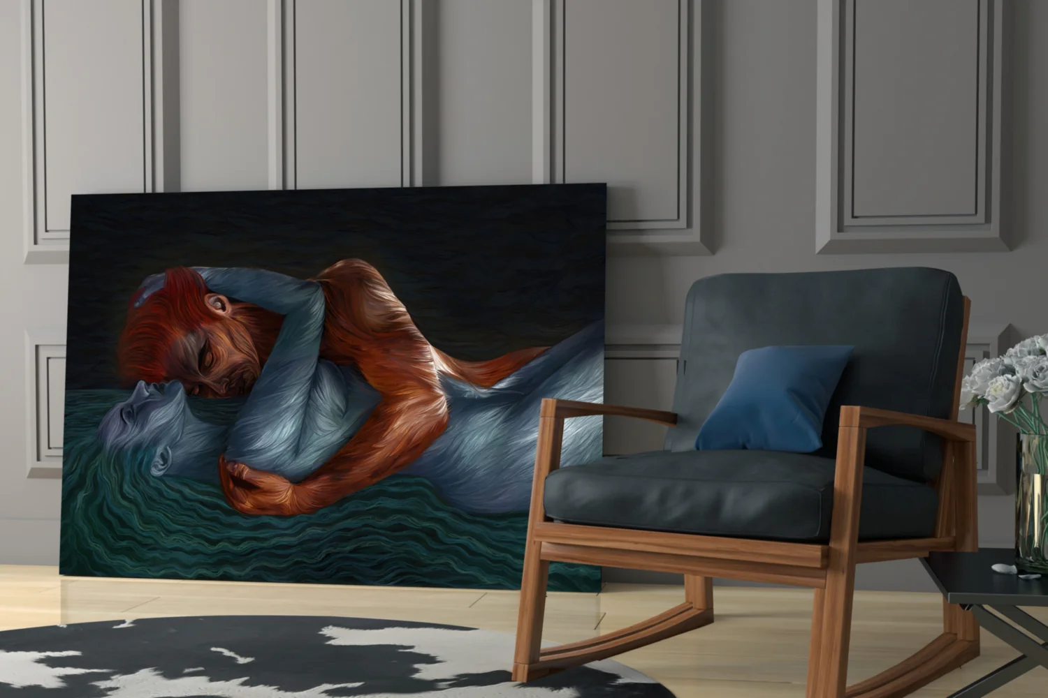 Water And Fire Glass Wall Art - Image 7