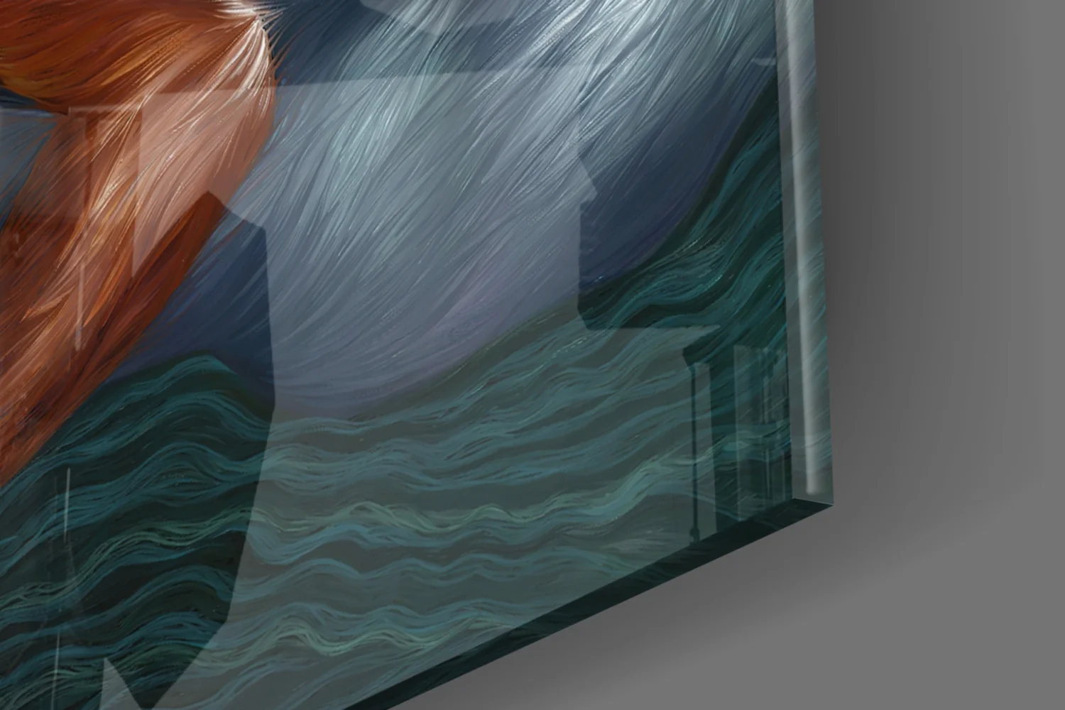Water And Fire Glass Wall Art - Image 8