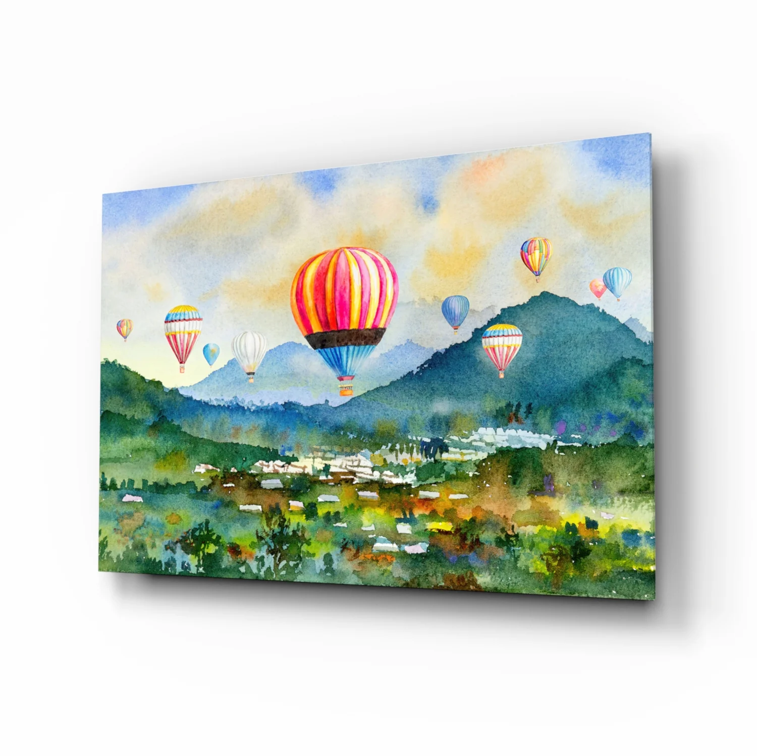 Hot Air Balloons Glass Wall Art - Image 2
