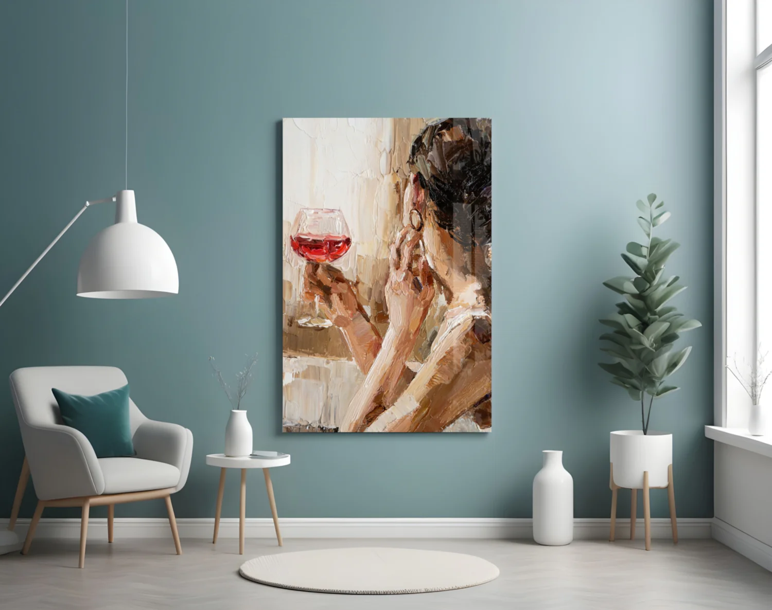 Wine and Women Glass Art - Image 5