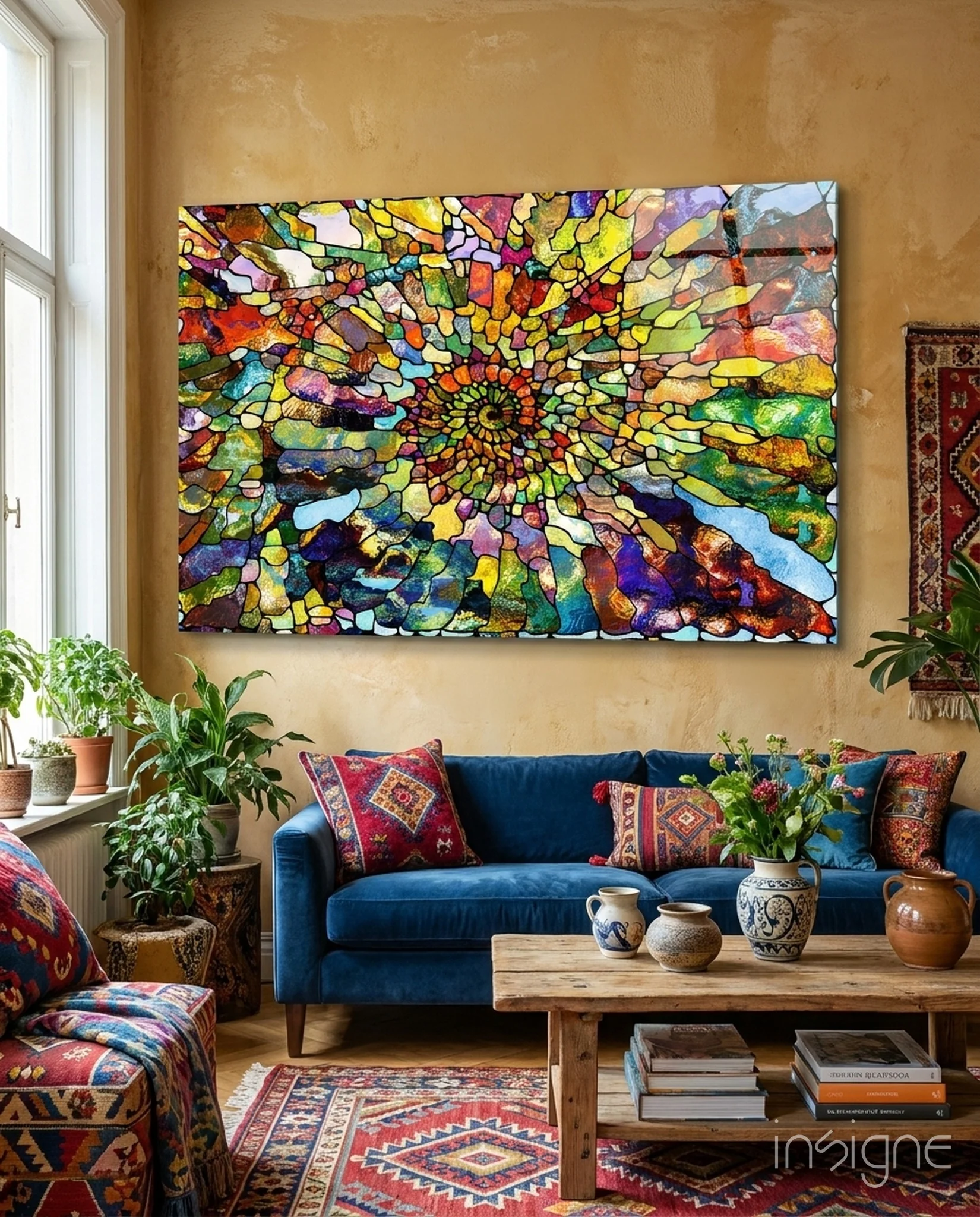 Colorful Mosaic Glass Art