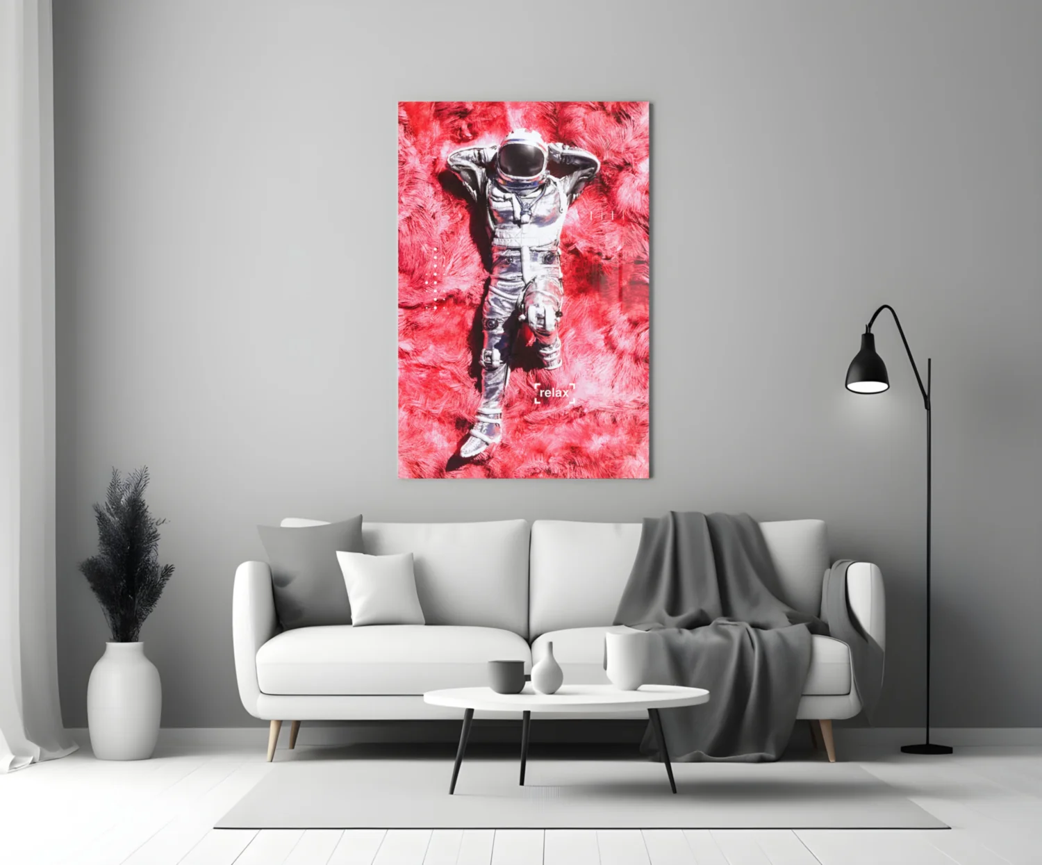 Astronaut and Space Grass Glass Art - Image 4