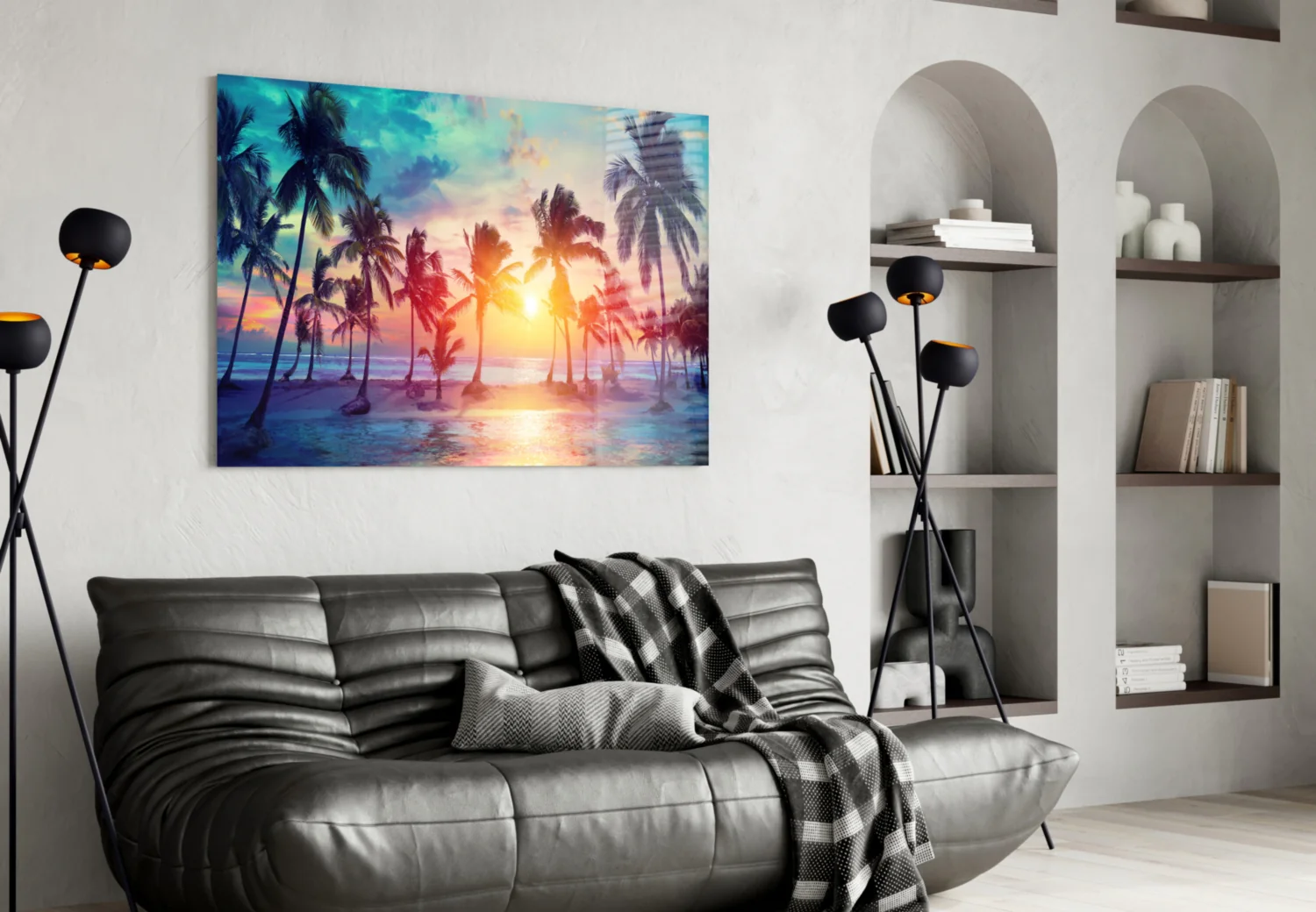 Sunset and Palms Glass Art - Image 5