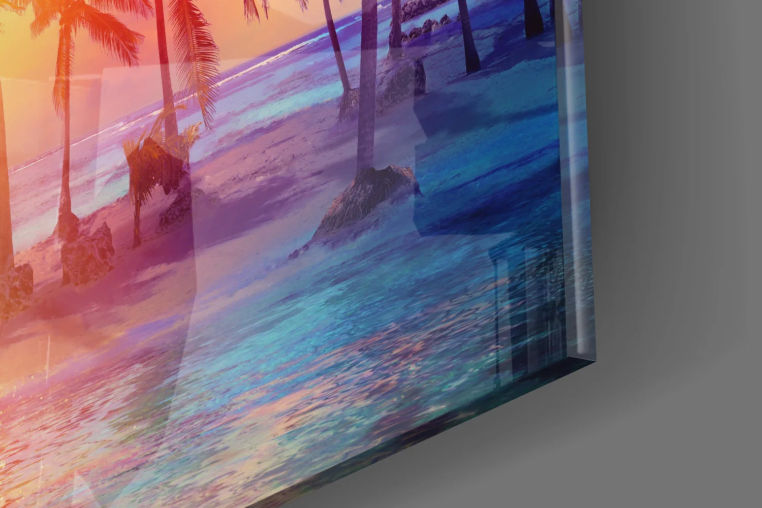 Sunset and Palms Glass Art - Image 8