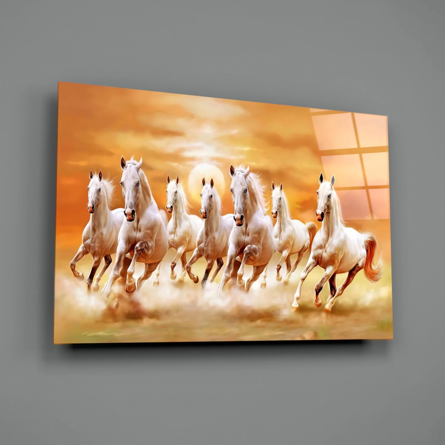 Running Horses Glass Art - Image 3