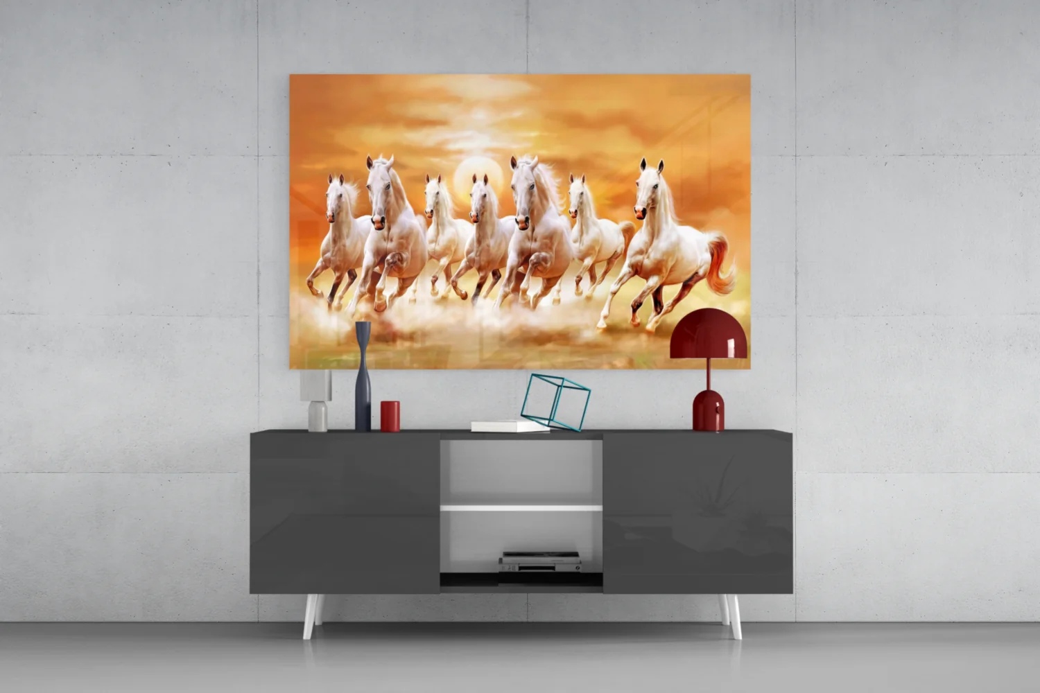 Running Horses Glass Art - Image 9
