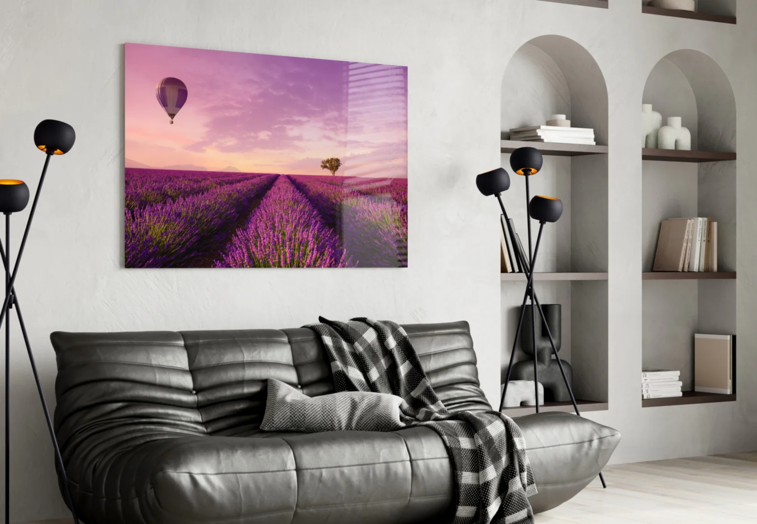Lavender and Balloon Glass Art - Image 5